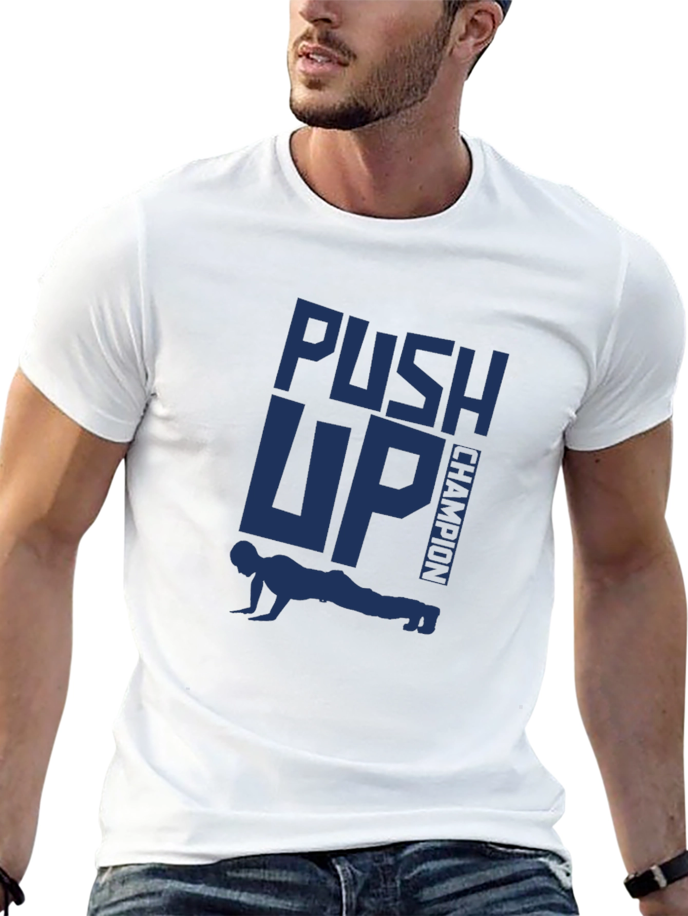 Push Up Champion Graphic Tee - Black