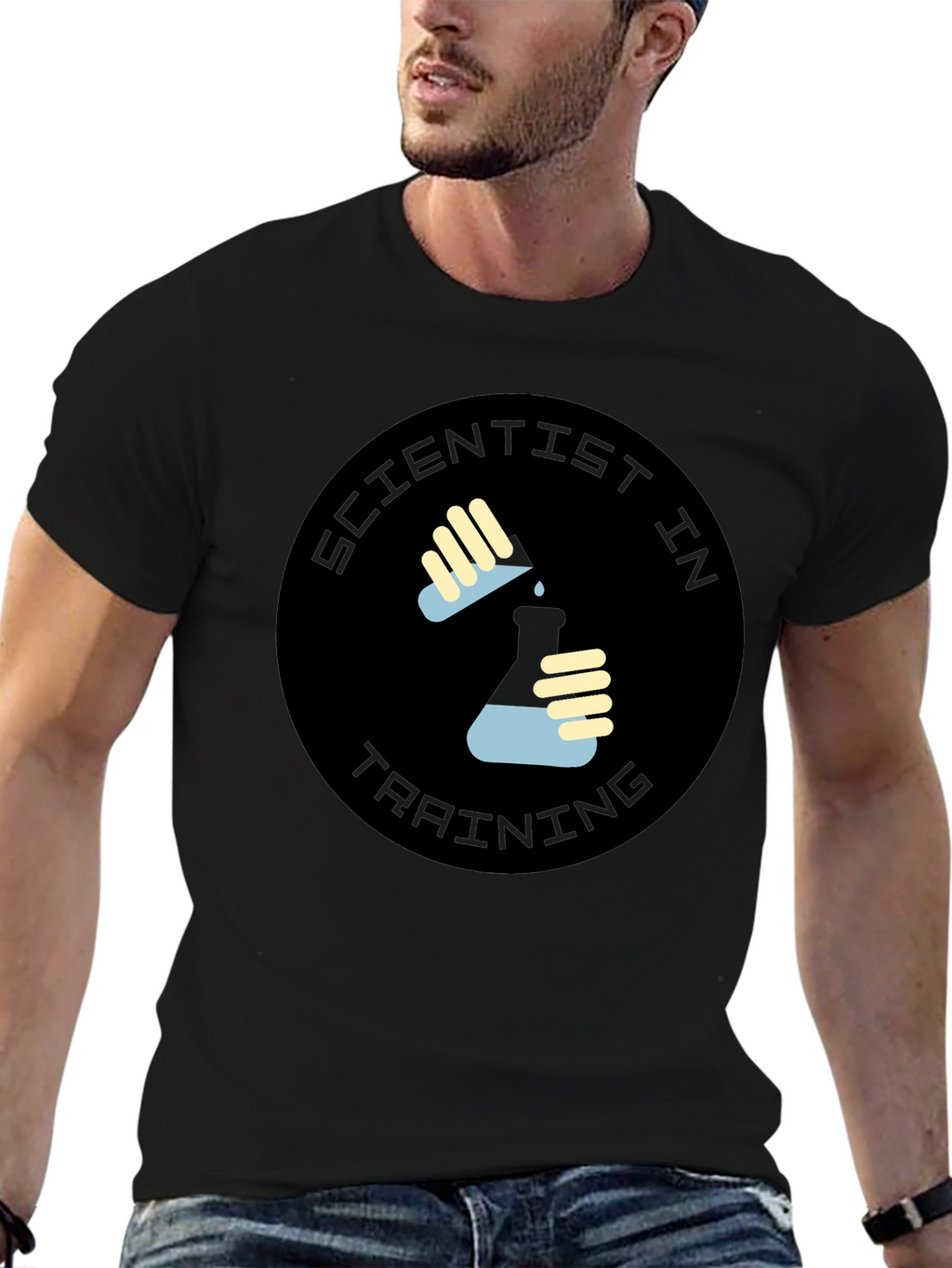 Scientist in Training Graphic Black T-Shirt