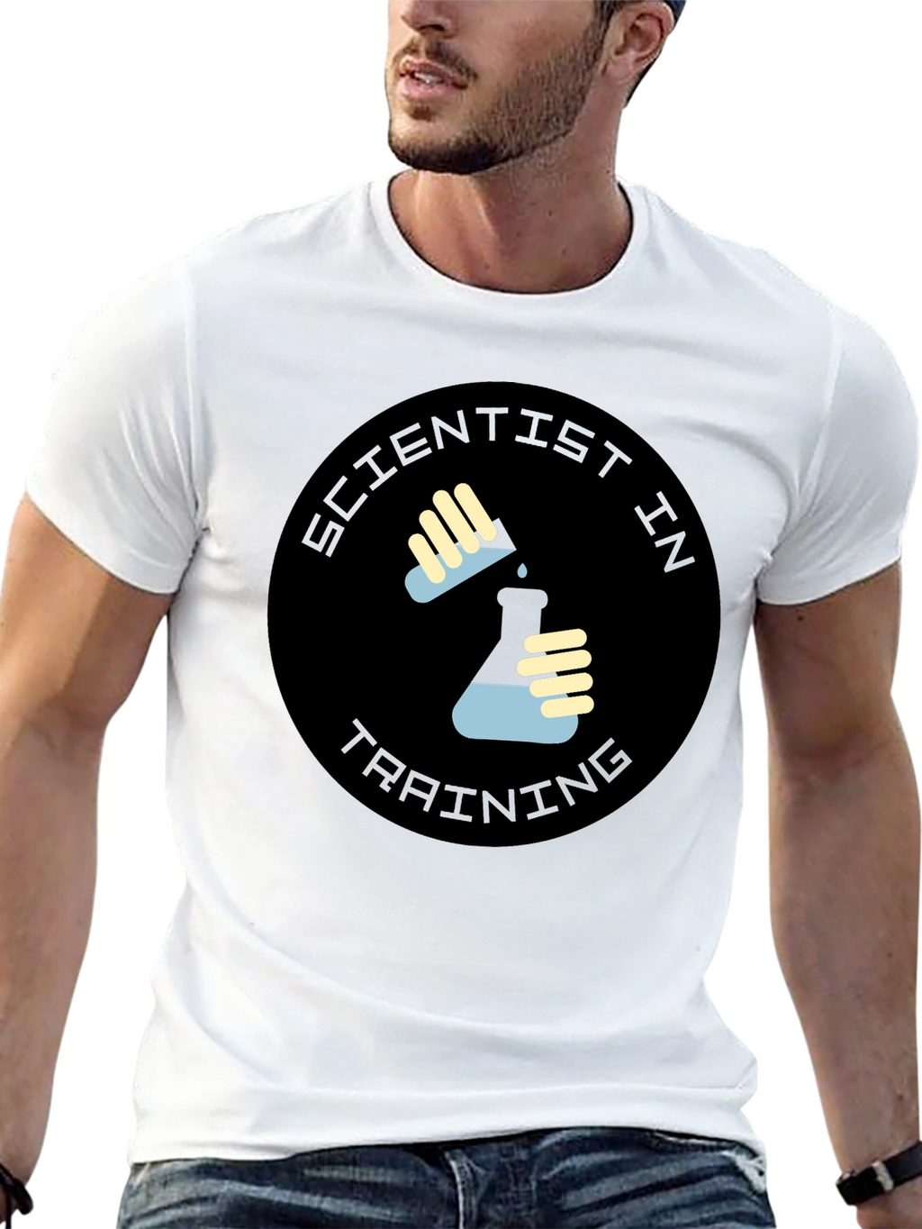 Scientist in Training Graphic Black T-Shirt