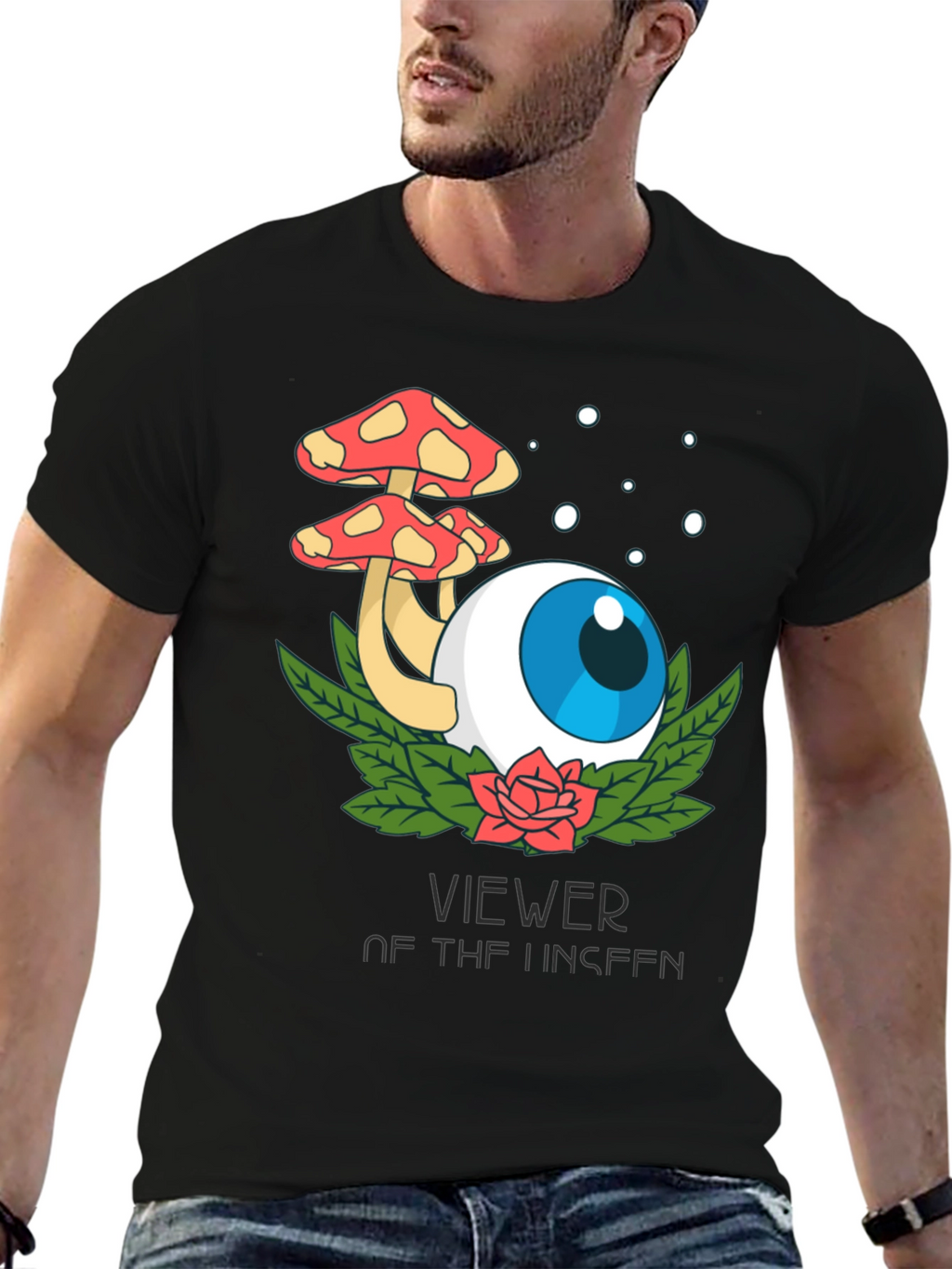 Eye and Mushroom Graphic Tee