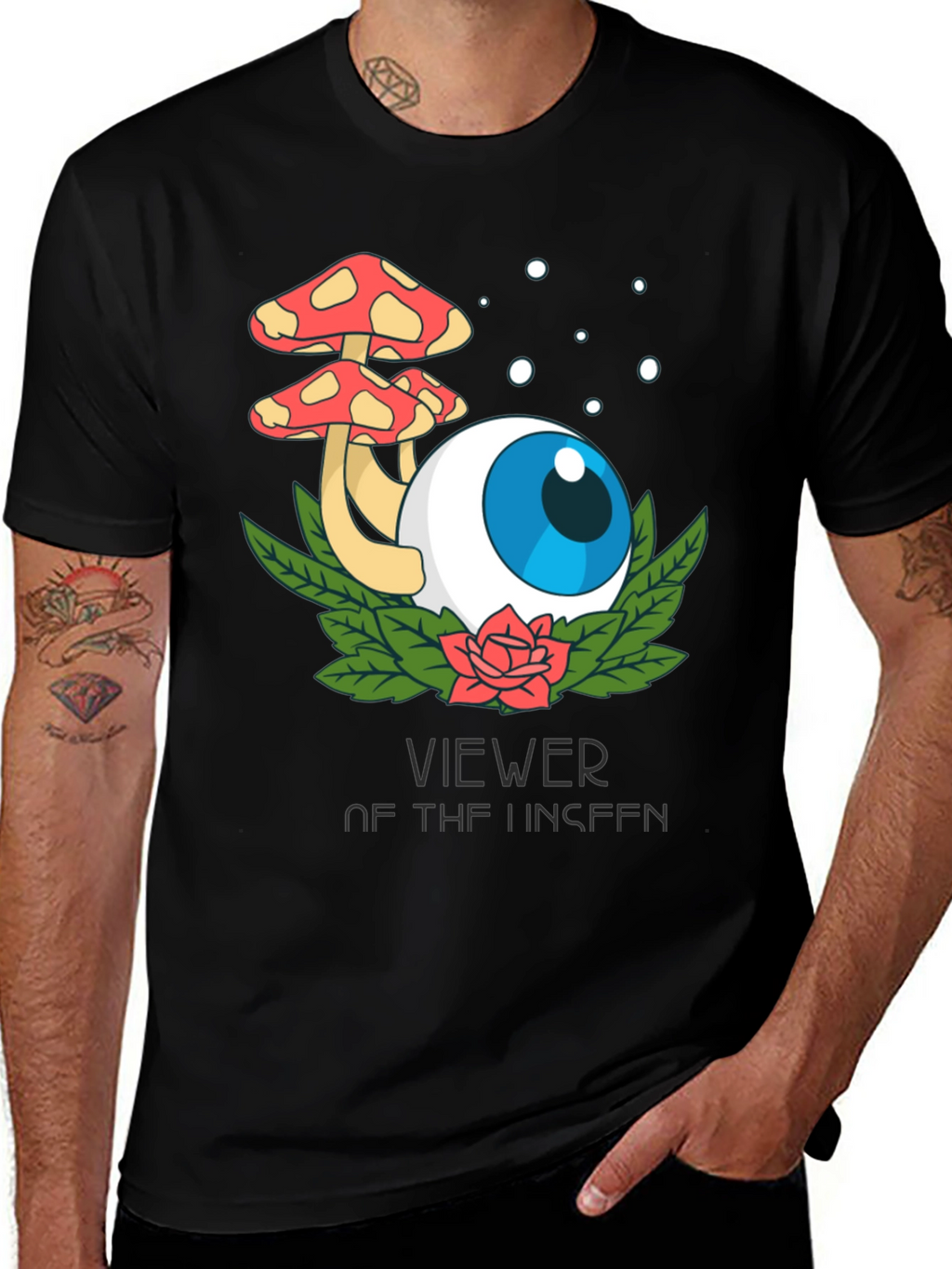 Eye and Mushroom Graphic Tee