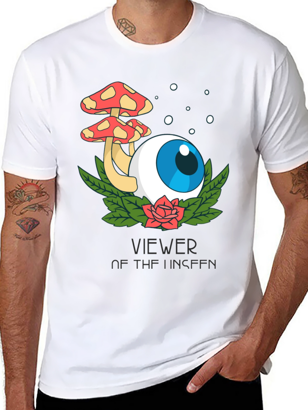 Eye and Mushroom Graphic Tee