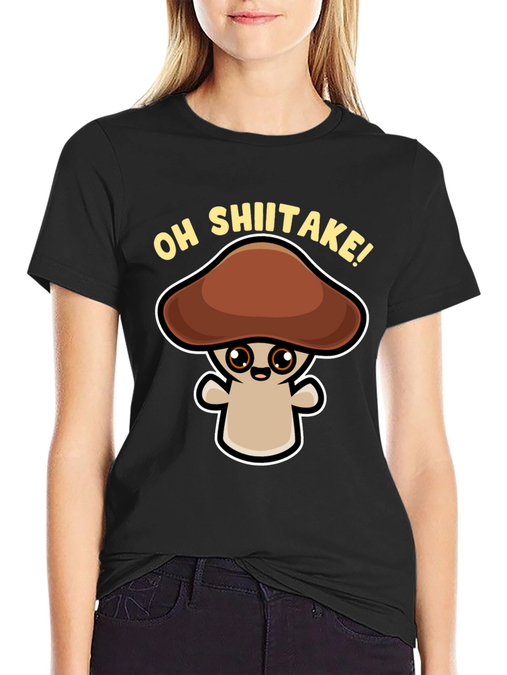 Oh Shiitake! Funny Mushroom Graphic Tee