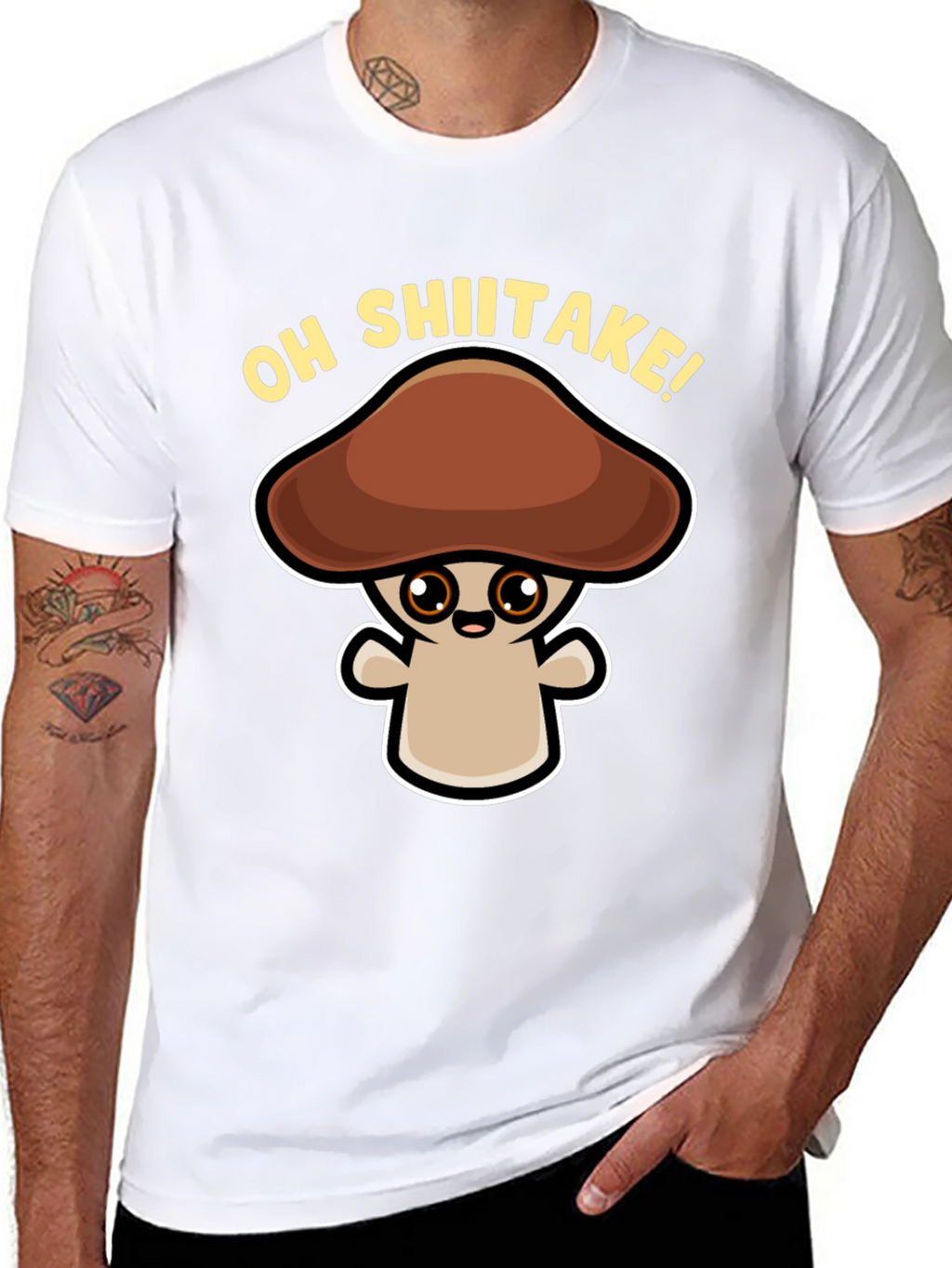 Oh Shiitake! Funny Mushroom Graphic Tee