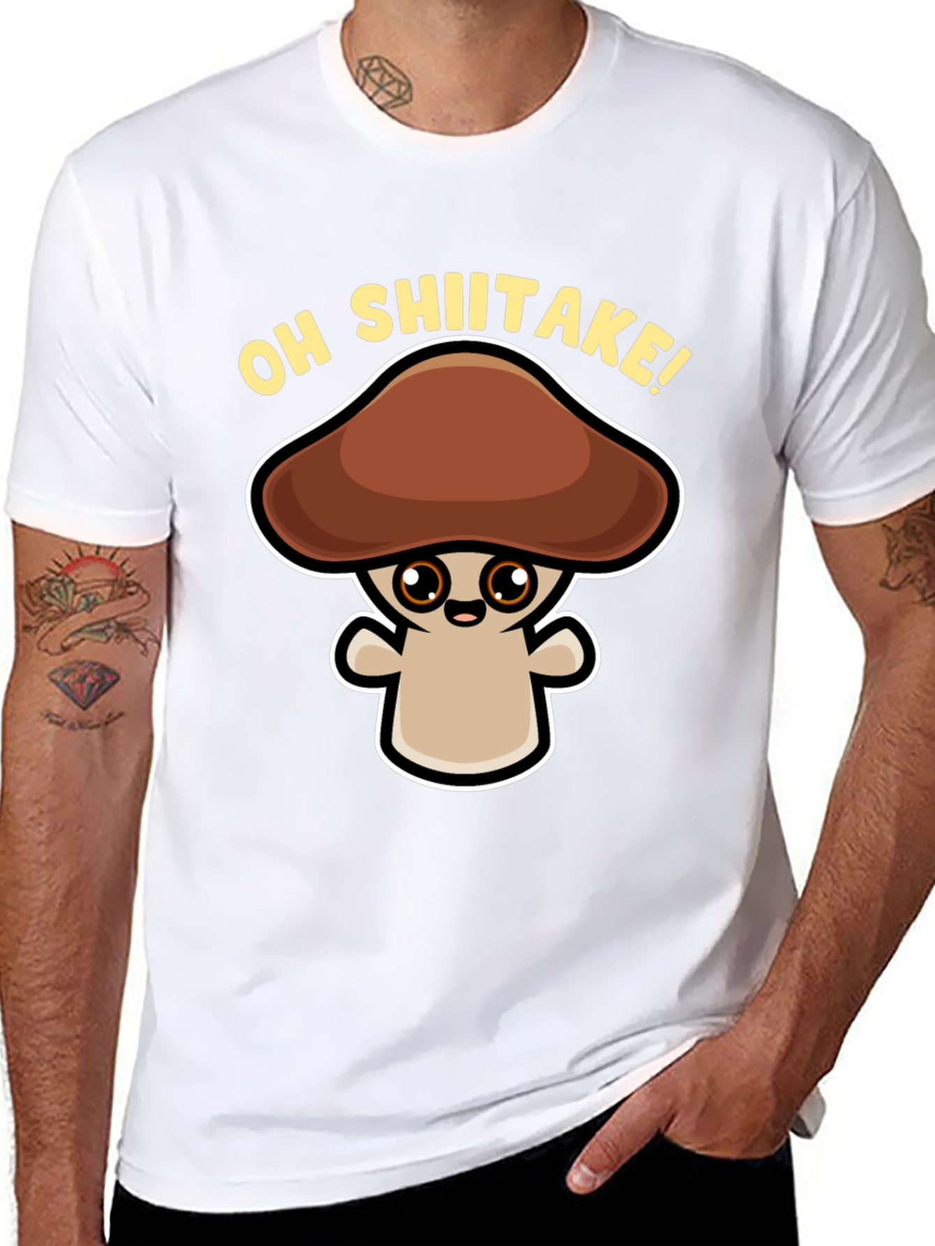 Oh Shiitake! Funny Mushroom Graphic Tee
