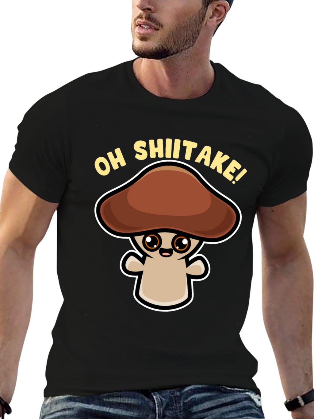 Oh Shiitake! Funny Mushroom Graphic Tee