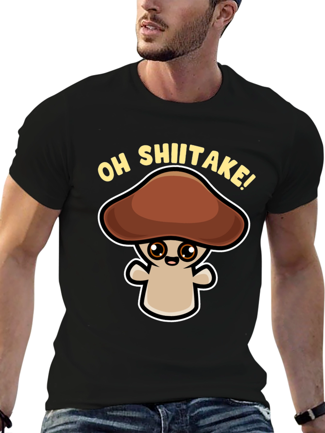 Oh Shiitake! Funny Mushroom Graphic Tee