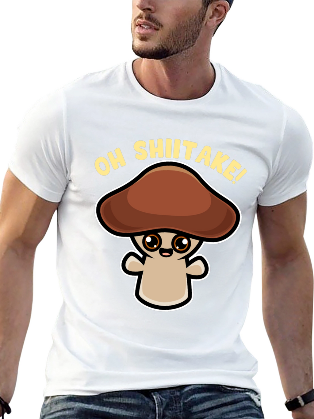 Oh Shiitake! Funny Mushroom Graphic Tee
