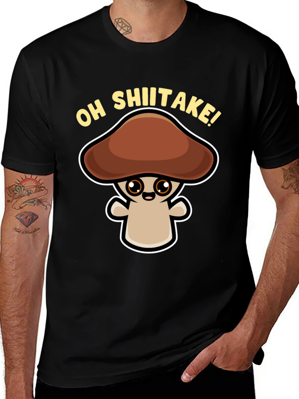Oh Shiitake! Funny Mushroom Graphic Tee