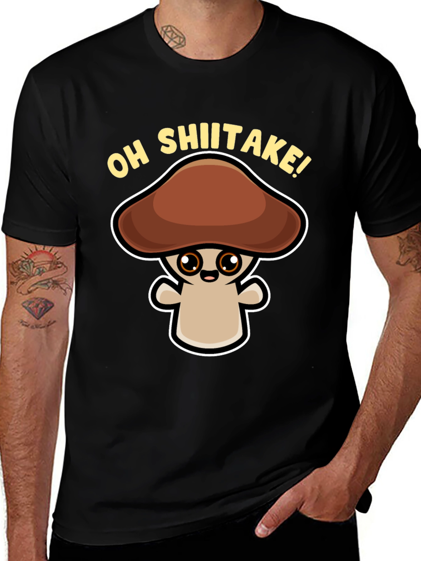 Oh Shiitake! Funny Mushroom Graphic Tee
