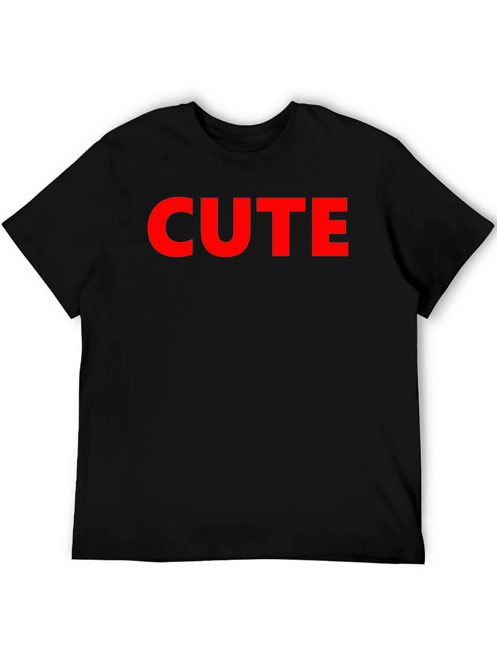 Cute Graphic Tee - Black Cotton T-Shirt
