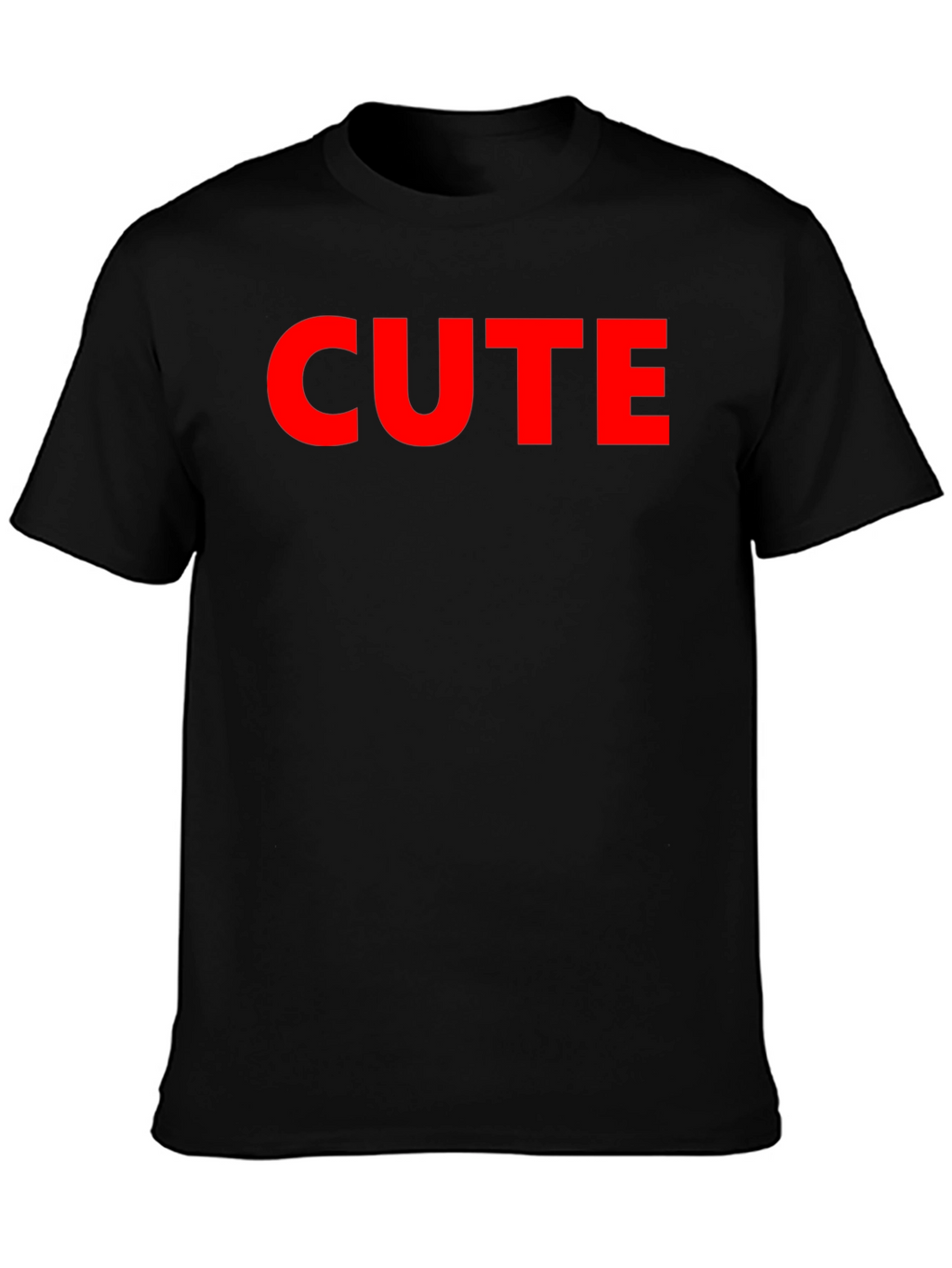 Cute Graphic Tee - Black Cotton T-Shirt