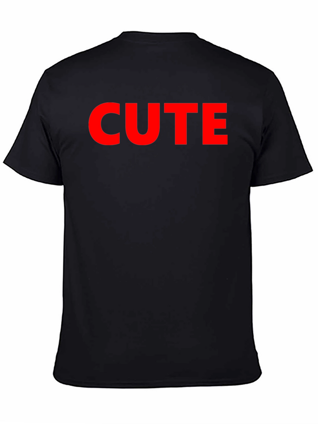 Cute Graphic Tee - Black Cotton T-Shirt