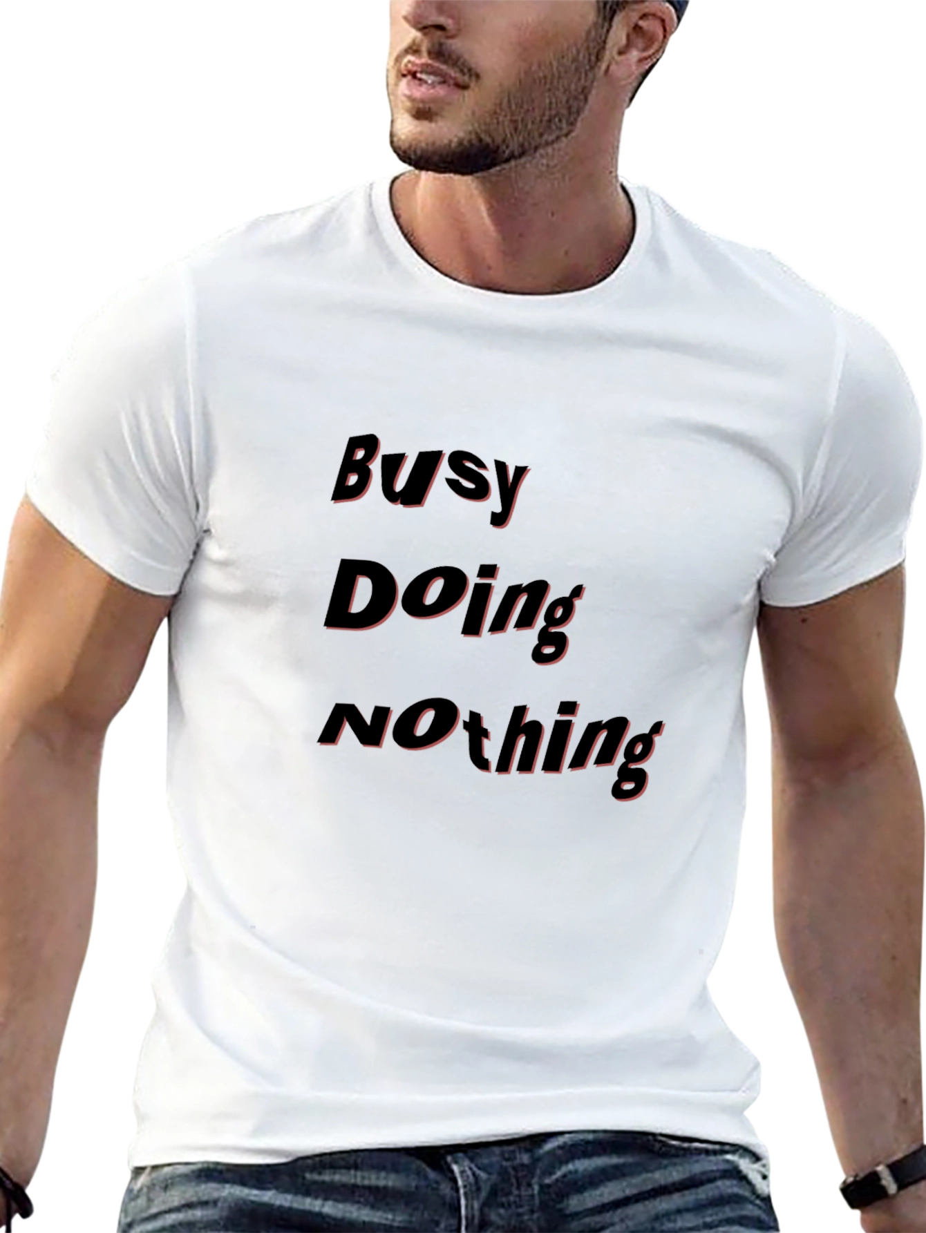 Busy Doing Nothing Black T-Shirt - Relaxed Casual Wear