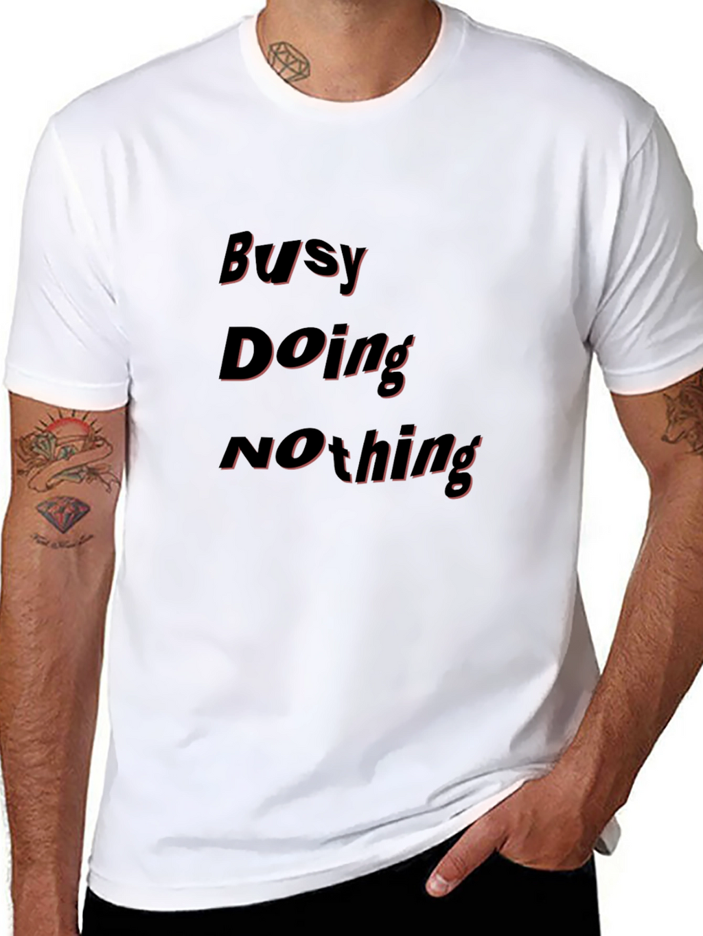 Busy Doing Nothing Black T-Shirt - Relaxed Casual Wear