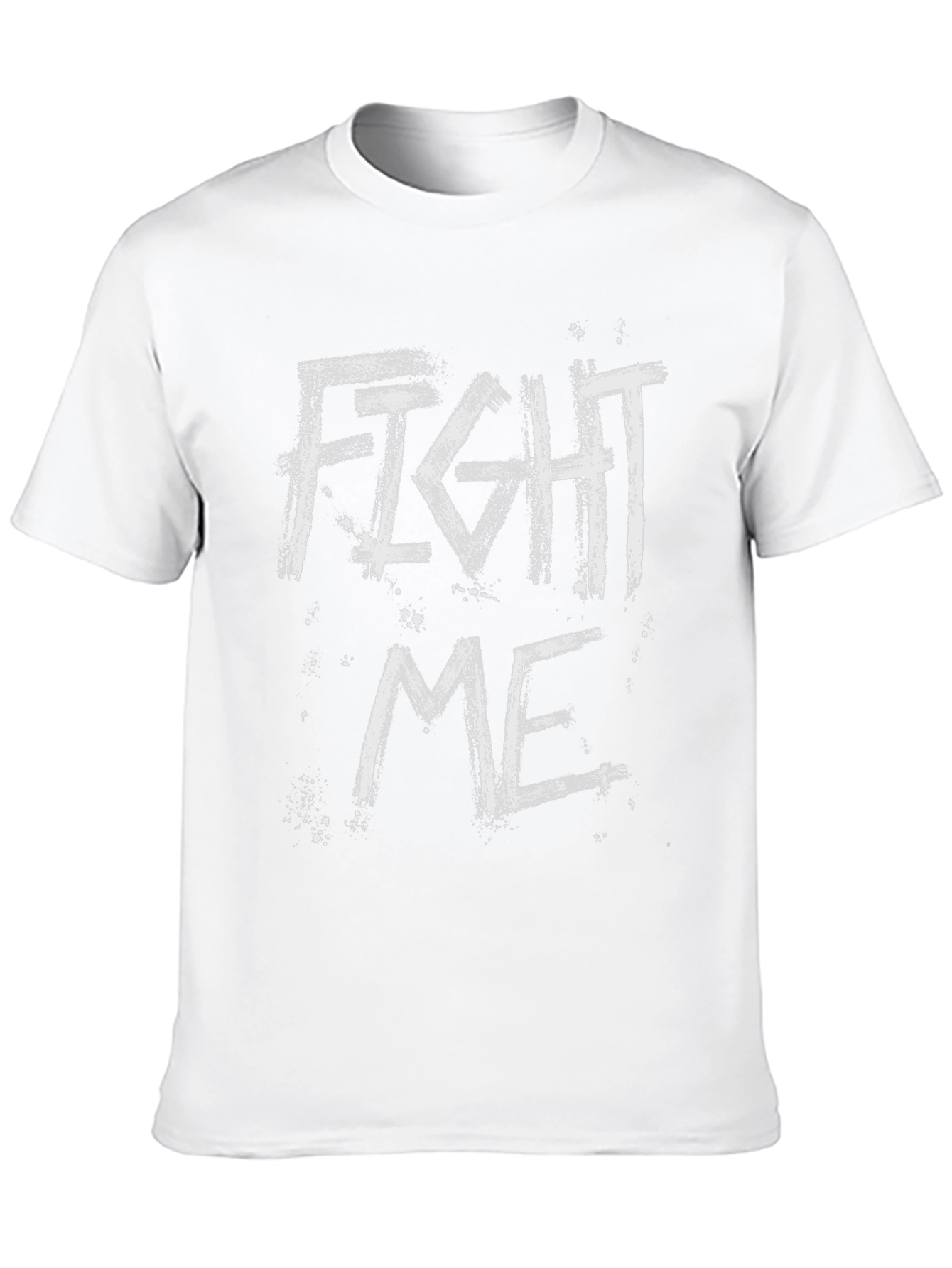 Fight Me Graphic Print Black T-Shirt