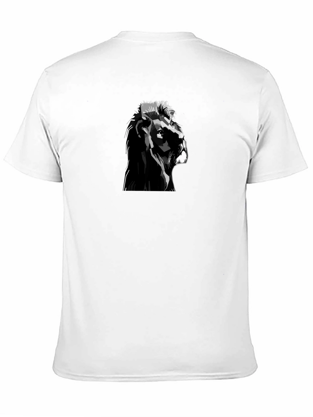 Lion Graphic Tee - Black Crew Neck T-Shirt