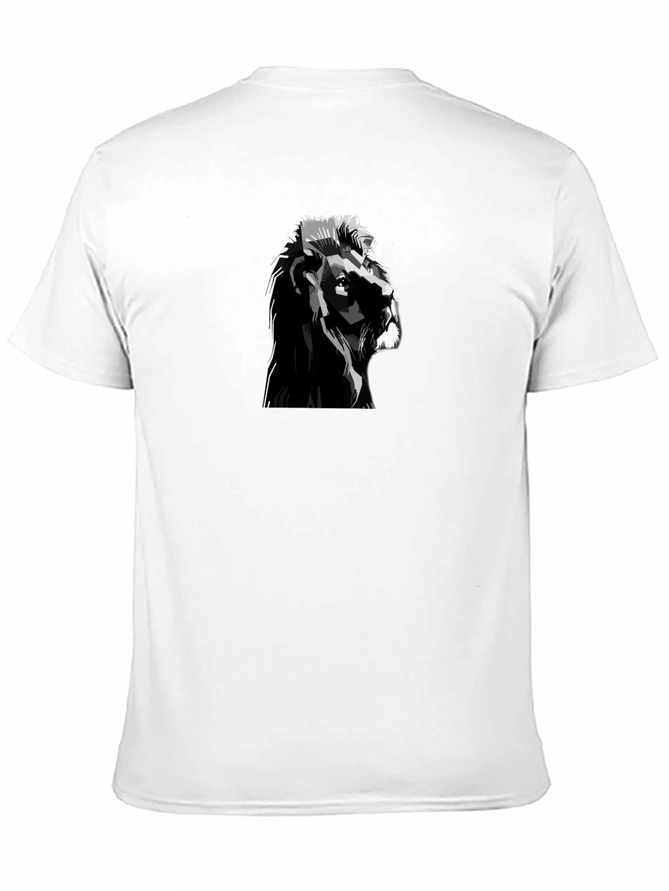 Lion Graphic Tee - Black Crew Neck T-Shirt