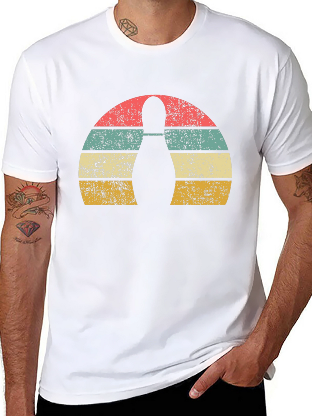 Retro Bowling Pin Graphic T-Shirt
