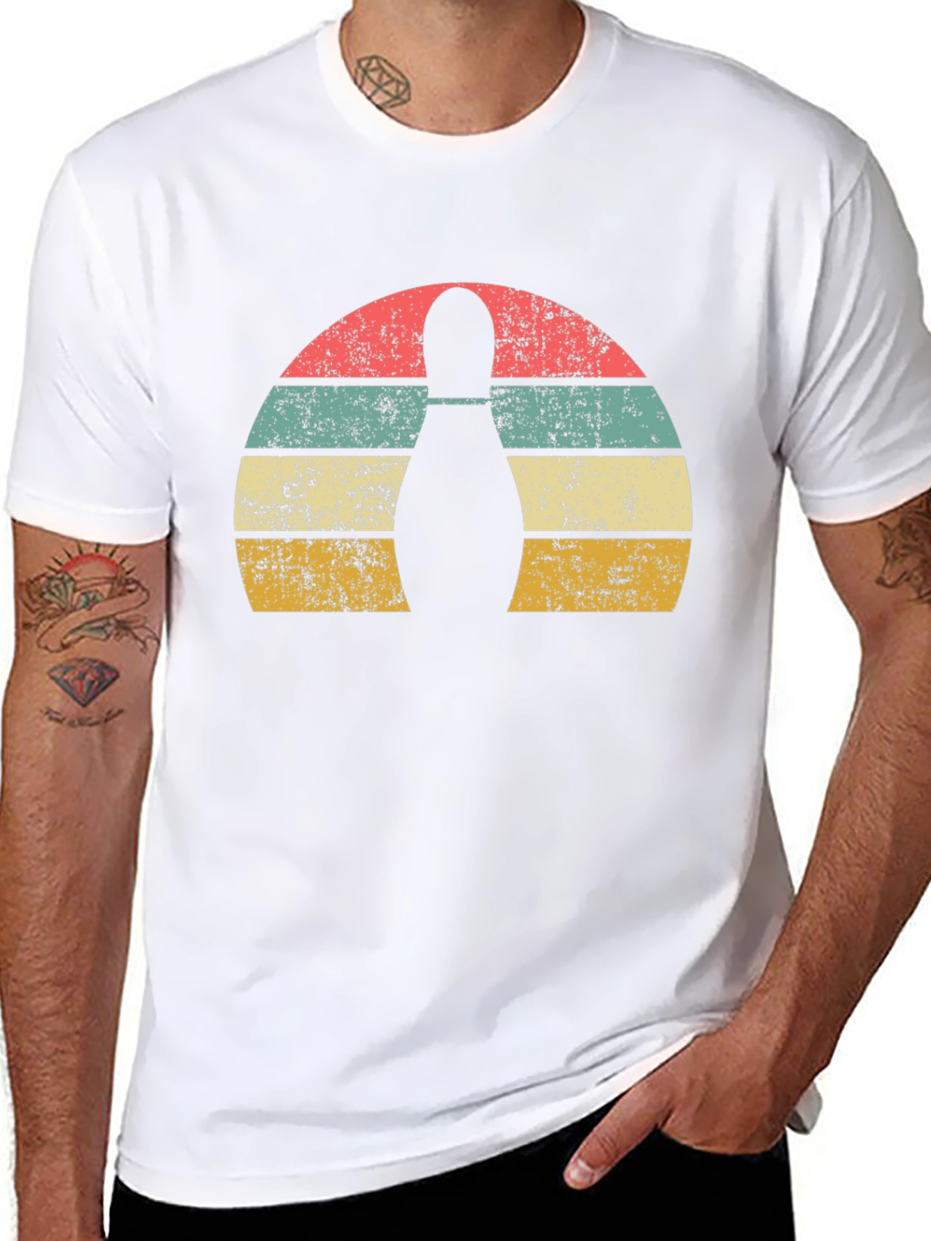 Retro Bowling Pin Graphic T-Shirt