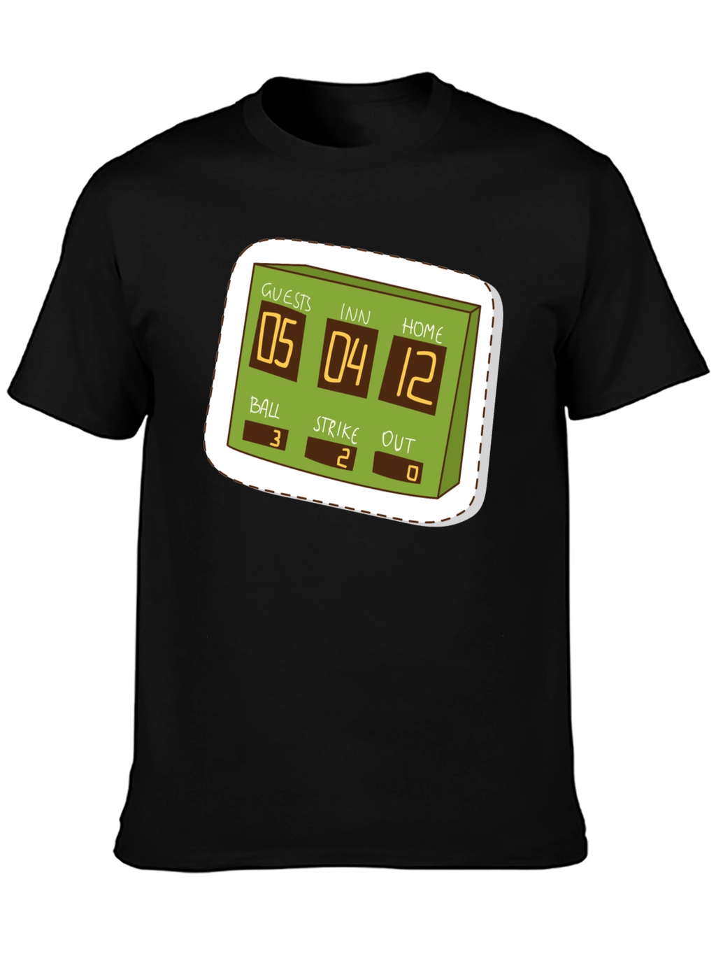 Baseball Scoreboard Graphic T-Shirt