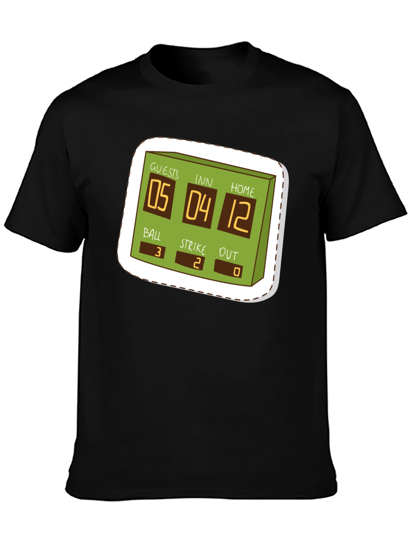 Baseball Scoreboard Graphic T-Shirt