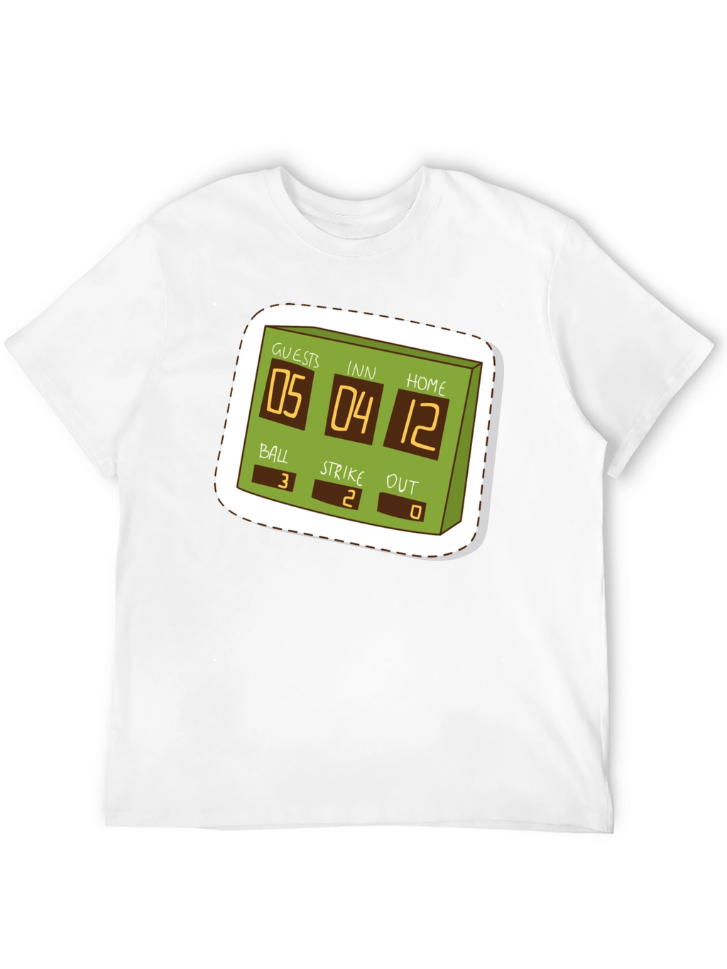 Baseball Scoreboard Graphic T-Shirt