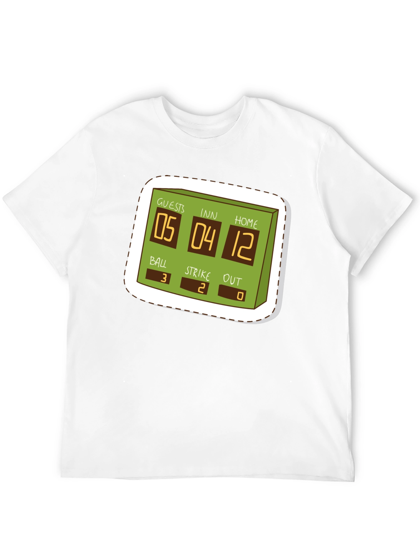 Baseball Scoreboard Graphic T-Shirt