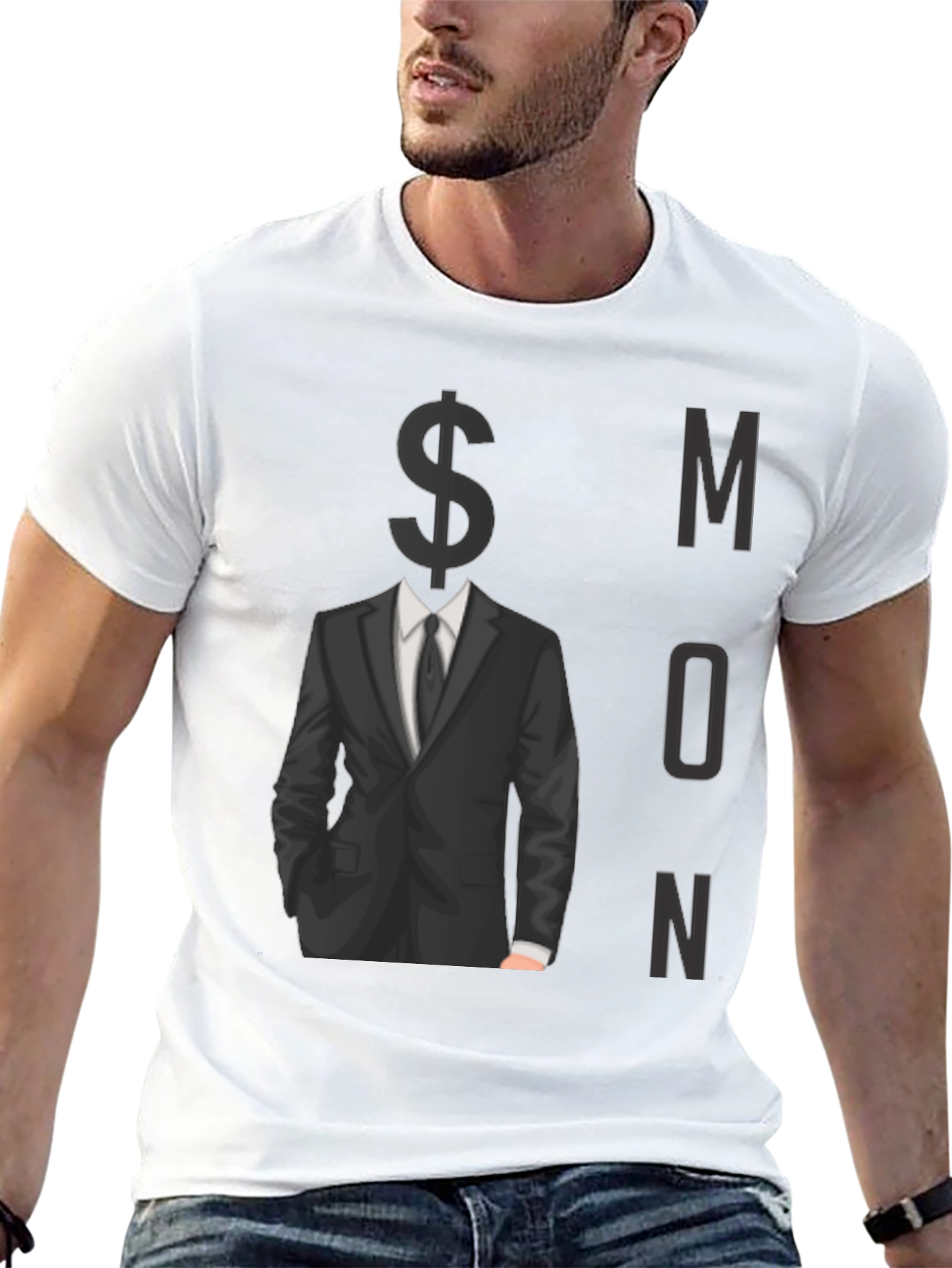 Money Minded Mens Black Graphic Tee