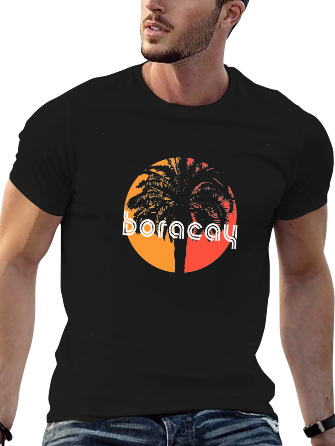 Boracay Palm Sunset Graphic Tee