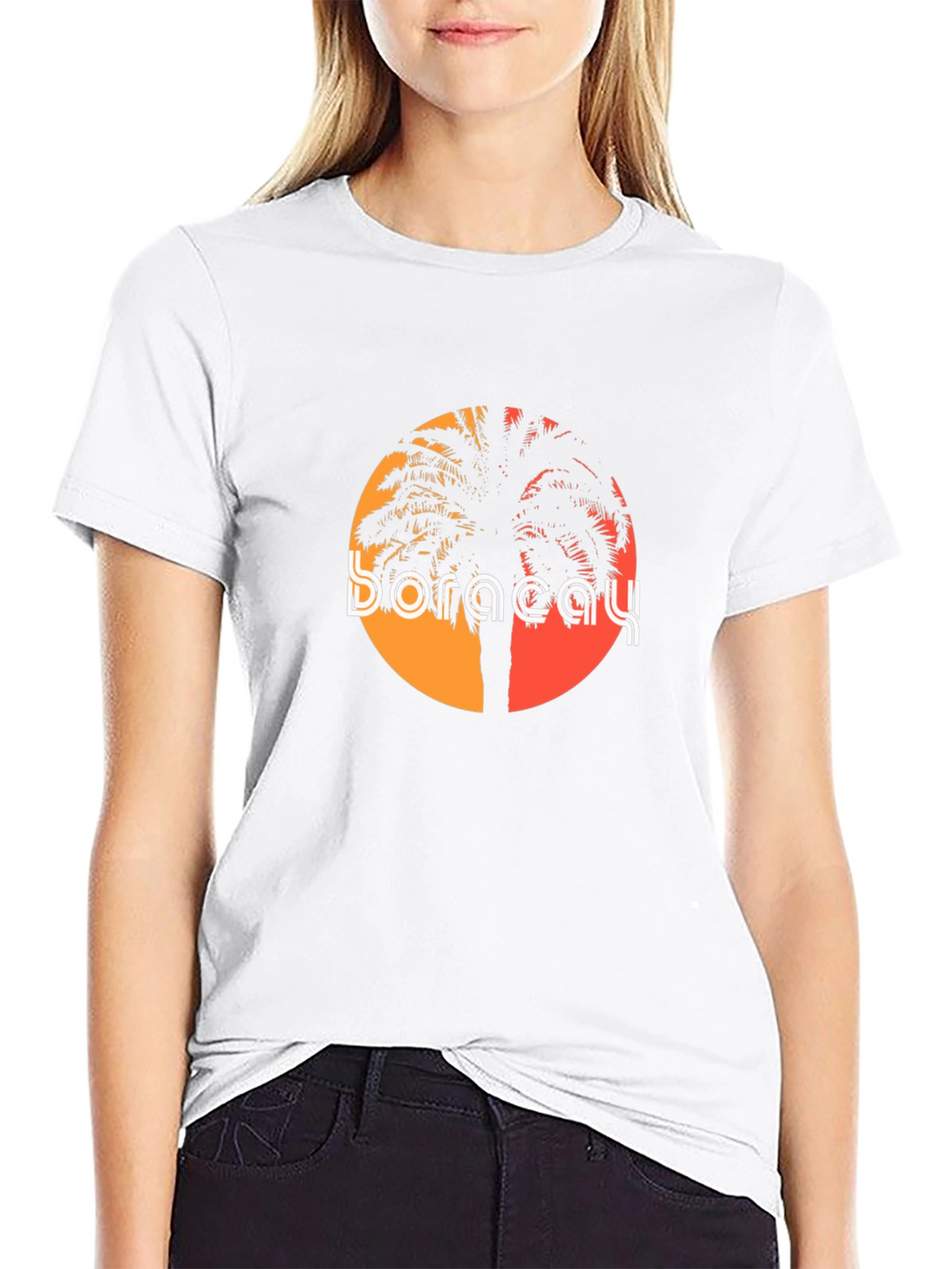 Boracay Palm Sunset Graphic Tee