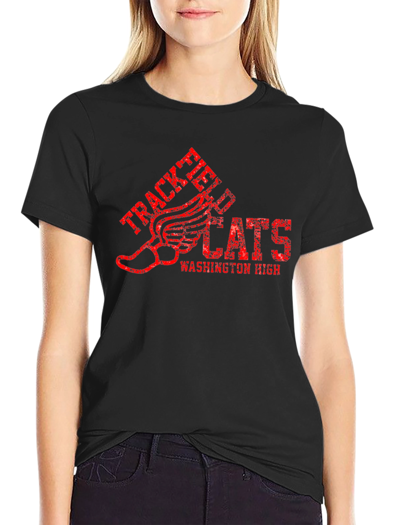 Track & Field Wildcats Black Graphic T-Shirt