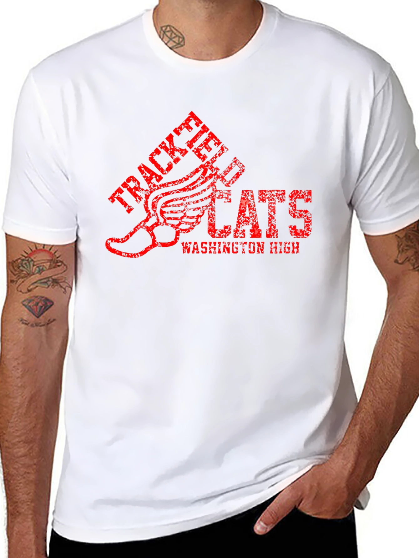 Track & Field Wildcats Black Graphic T-Shirt