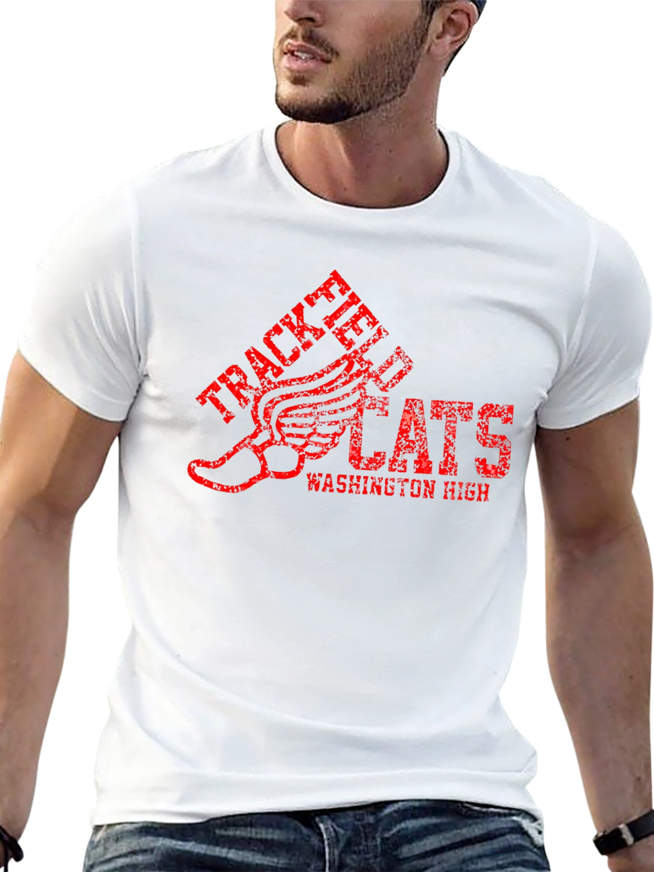 Track & Field Wildcats Black Graphic T-Shirt
