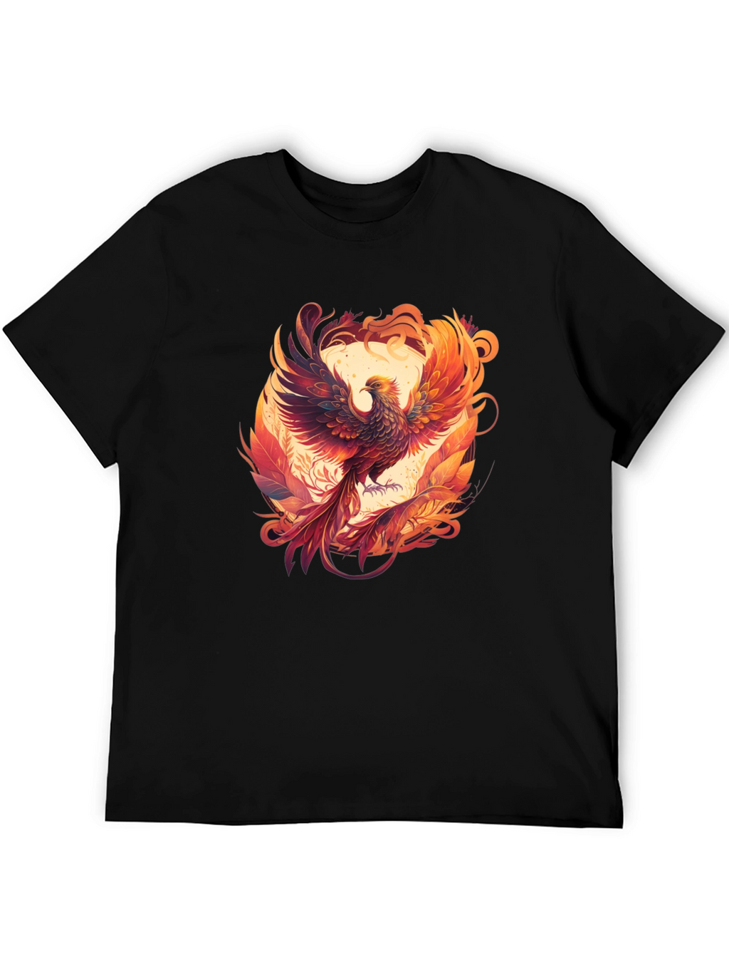 Phoenix Graphic Tee - Black Cotton Blend