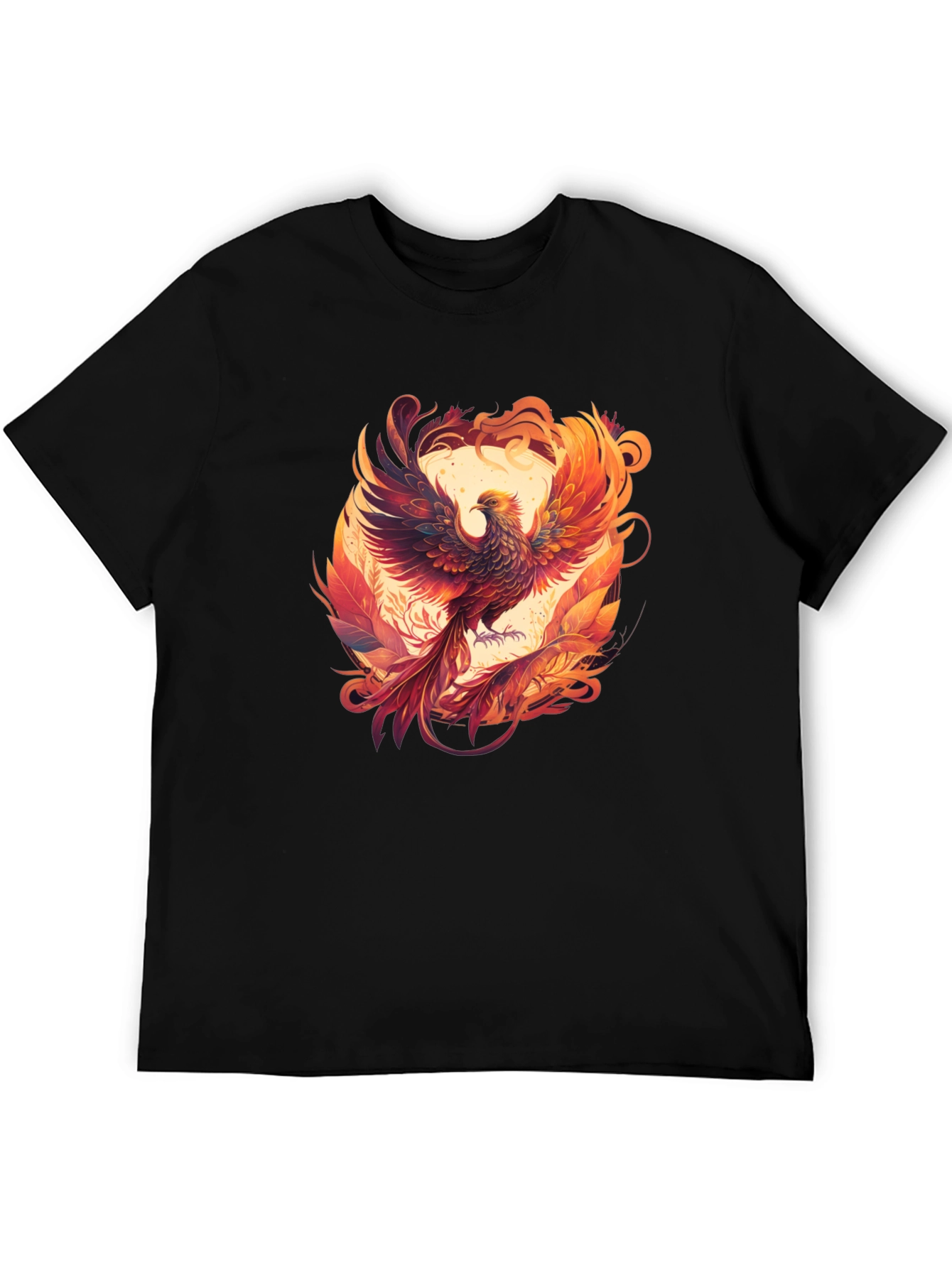 Phoenix Graphic Tee - Black Cotton Blend