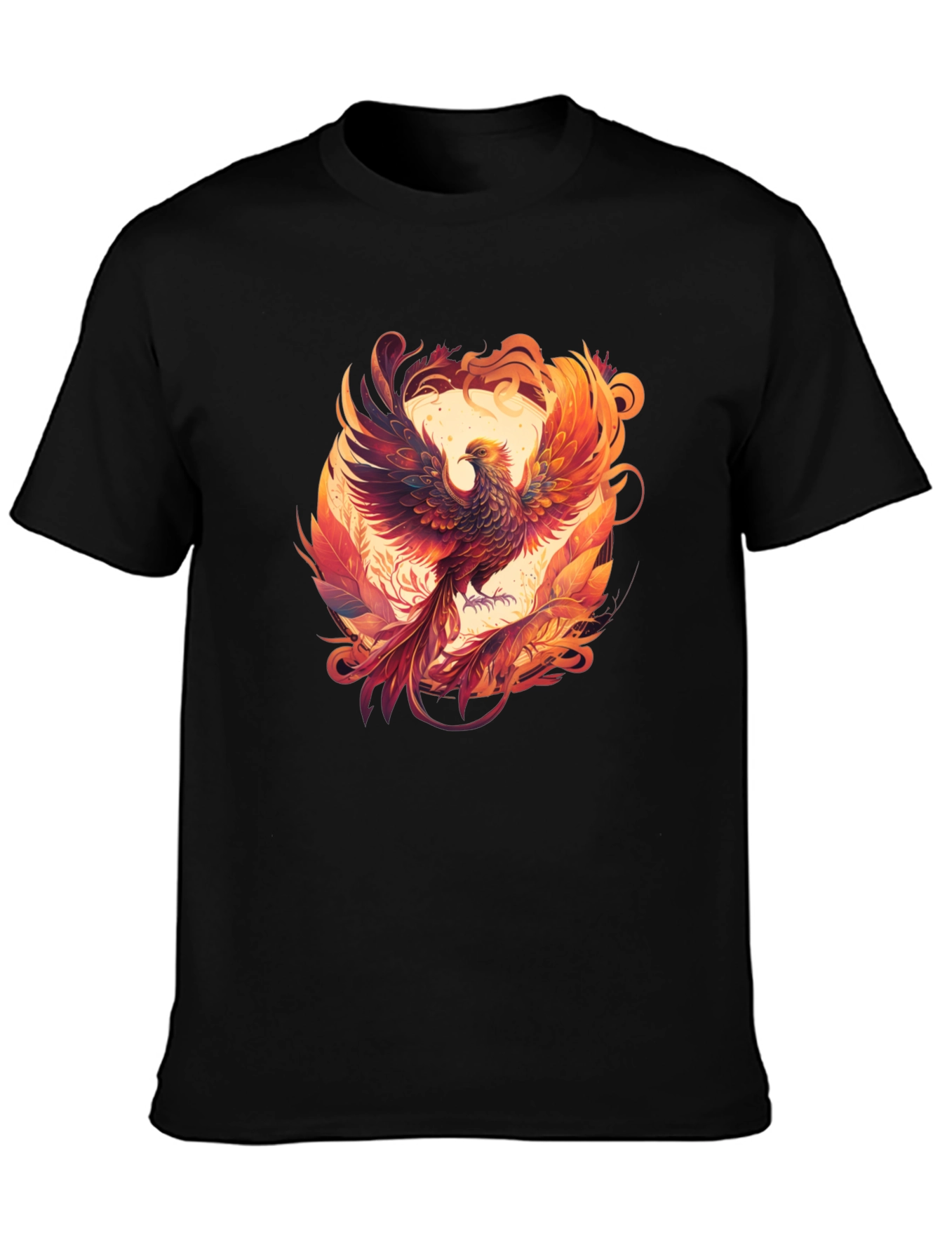 Phoenix Graphic Tee - Black Cotton Blend
