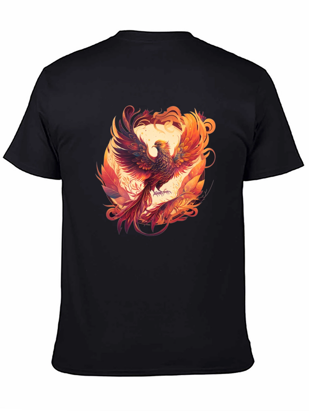 Phoenix Graphic Tee - Black Cotton Blend