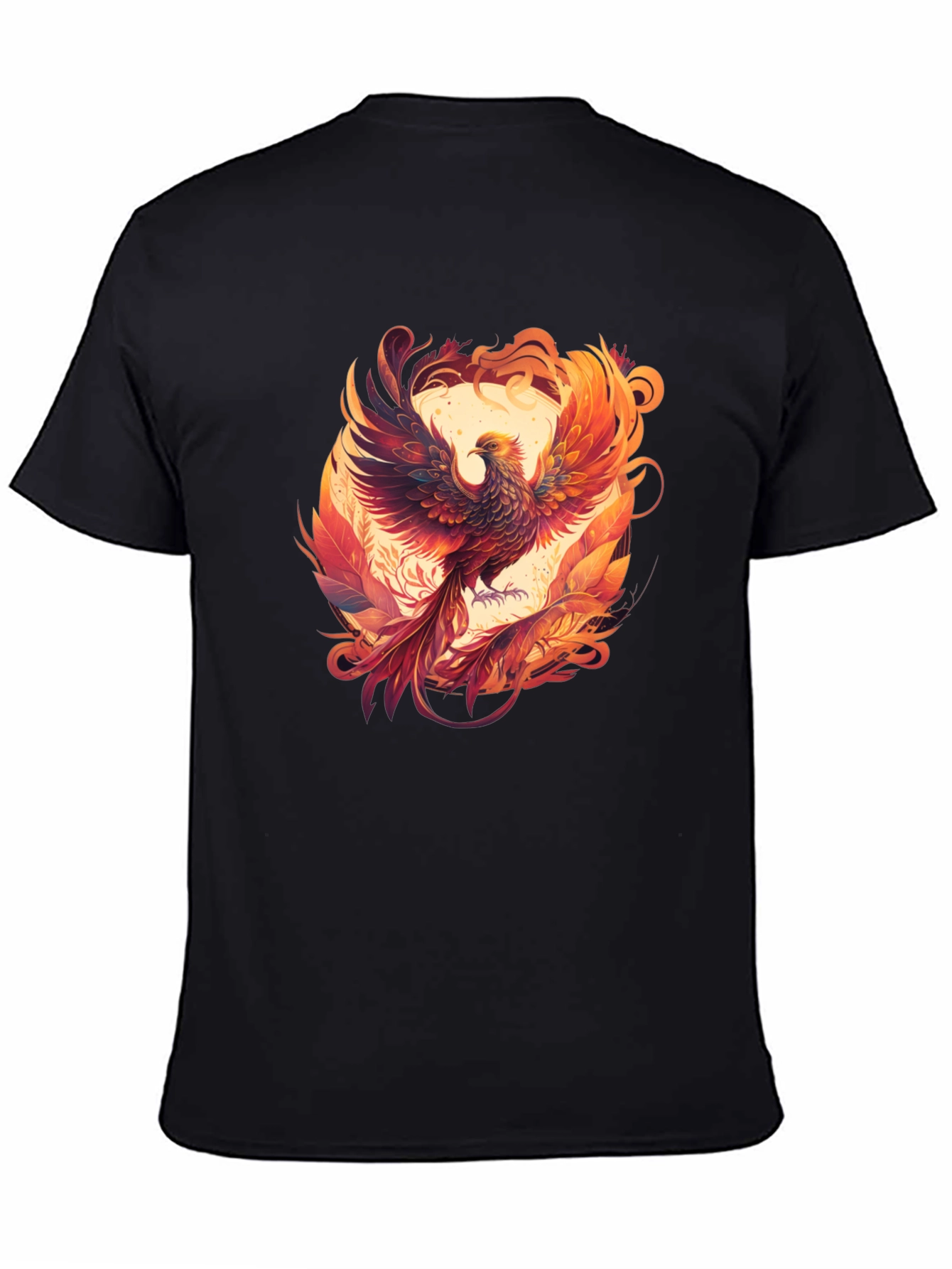 Phoenix Graphic Tee - Black Cotton Blend