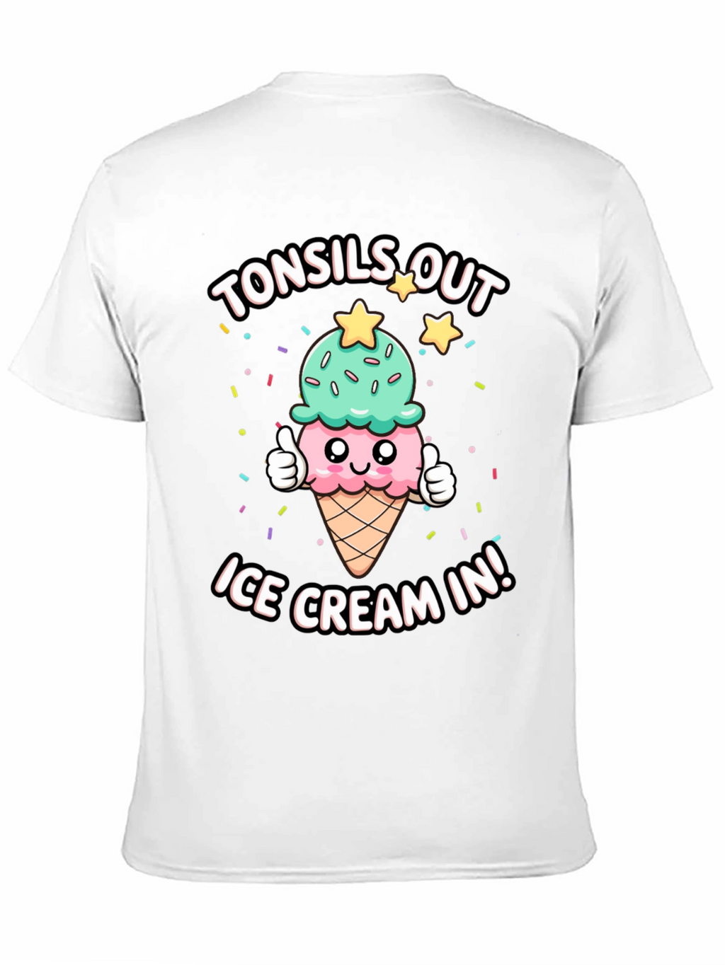 Tonsils Out Ice Cream In Black T-Shirt