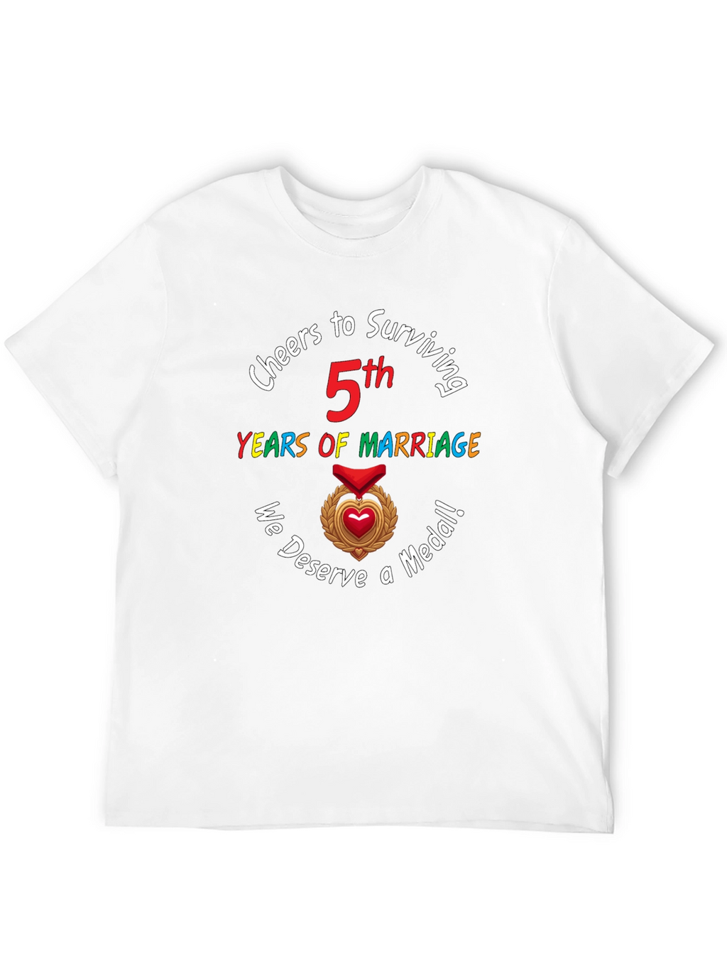 Cheers to 5th Marriage Anniversary T-Shirt