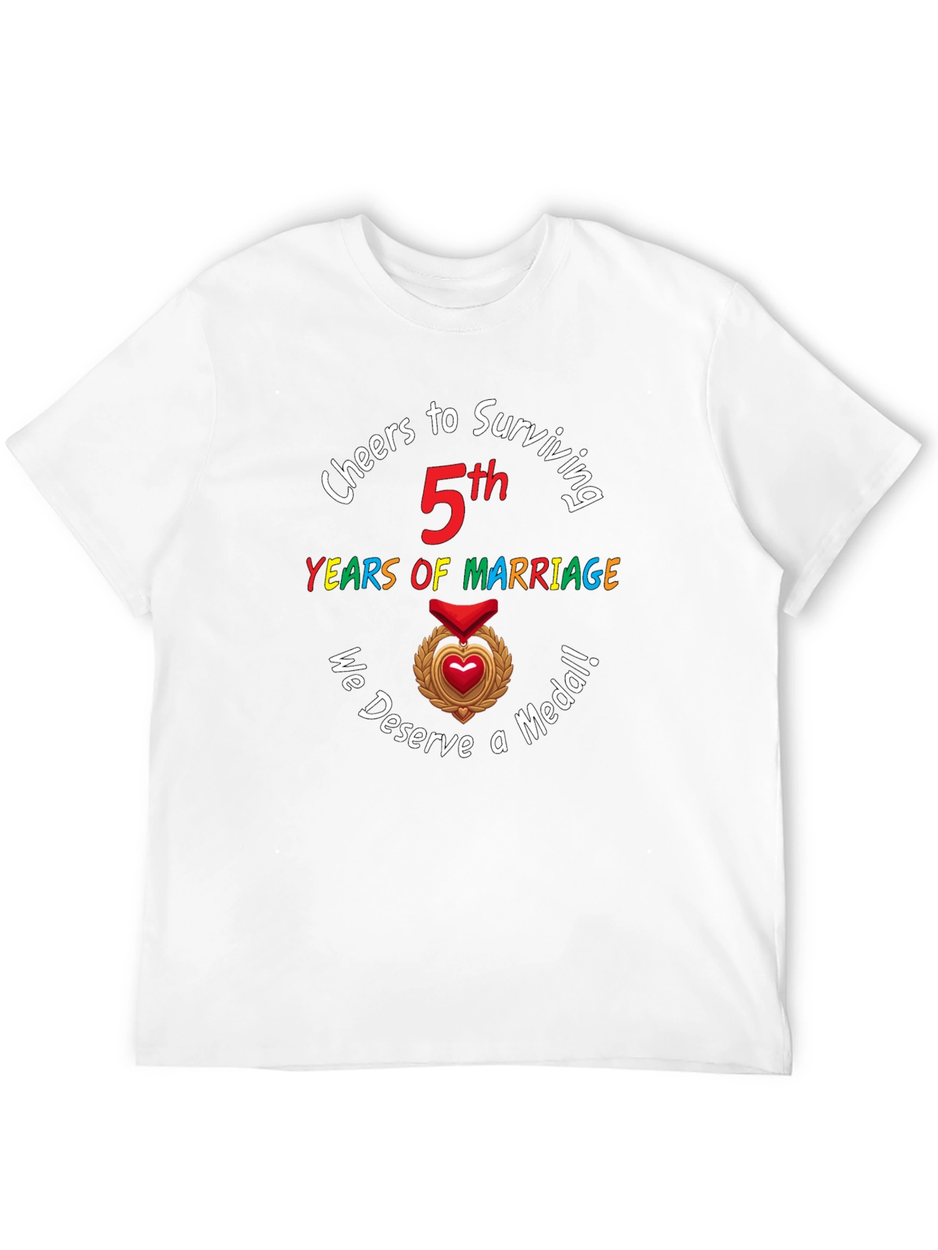Cheers to 5th Marriage Anniversary T-Shirt