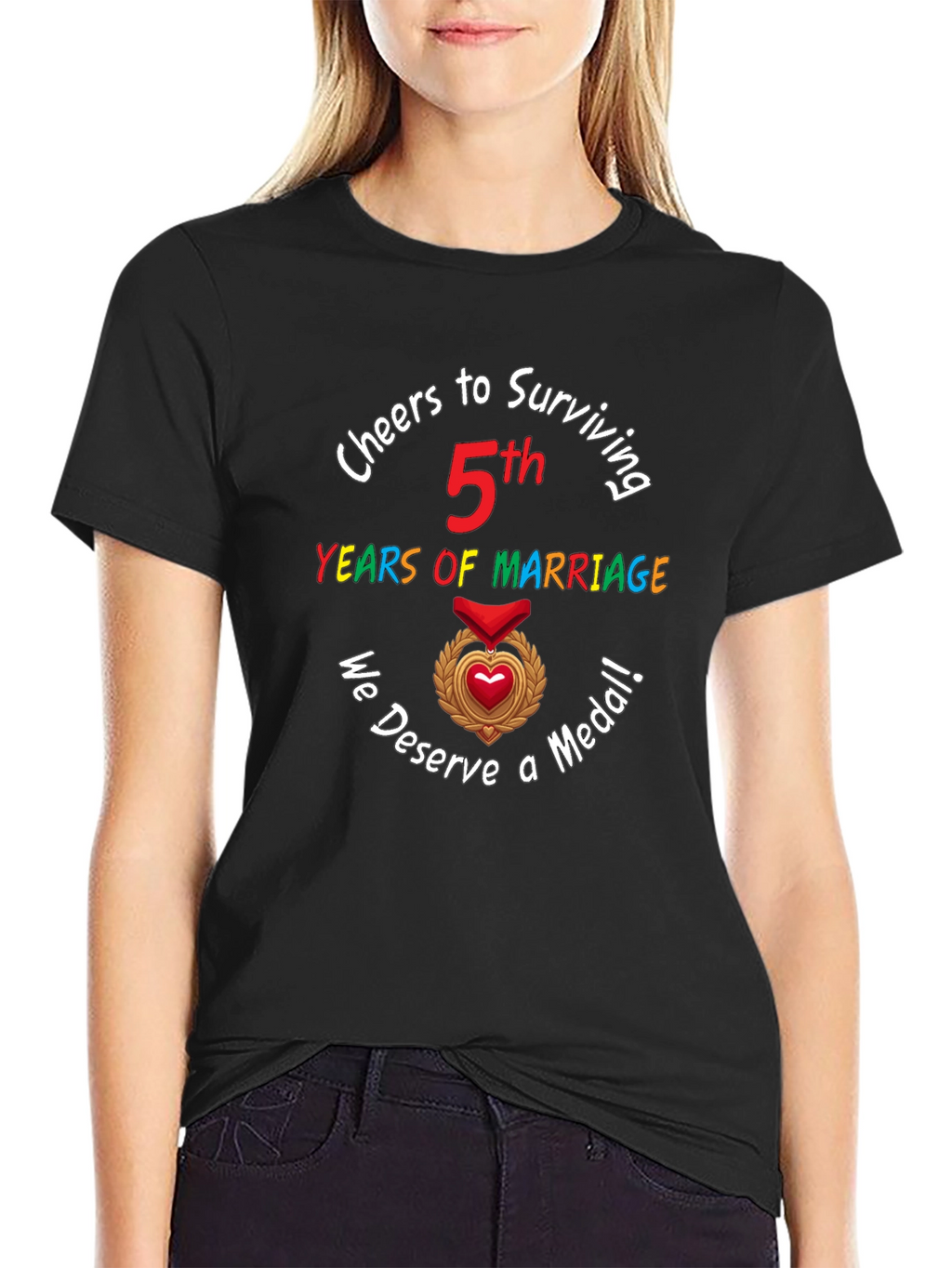 Cheers to 5th Marriage Anniversary T-Shirt