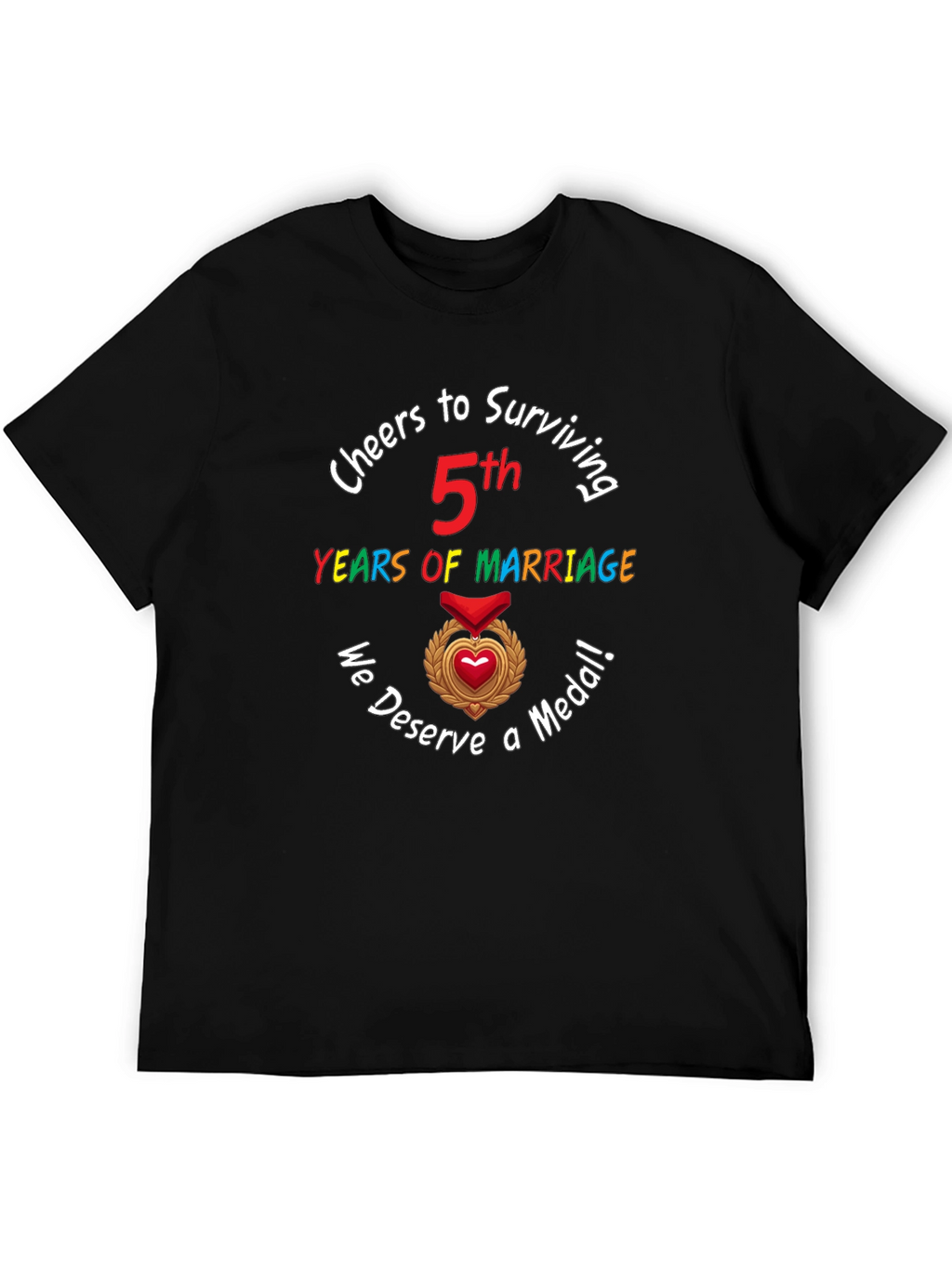 Cheers to 5th Marriage Anniversary T-Shirt