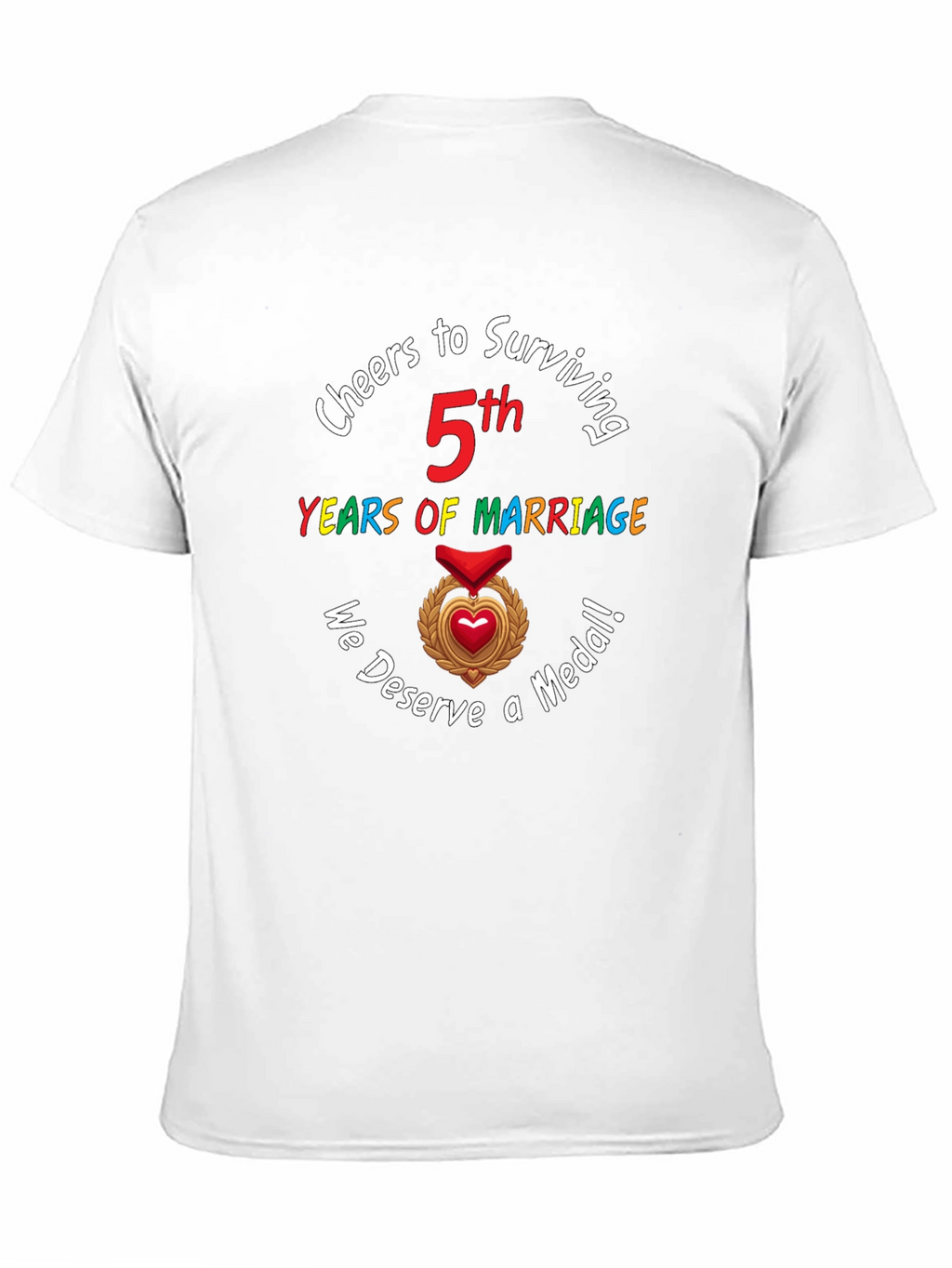 Cheers to 5th Marriage Anniversary T-Shirt
