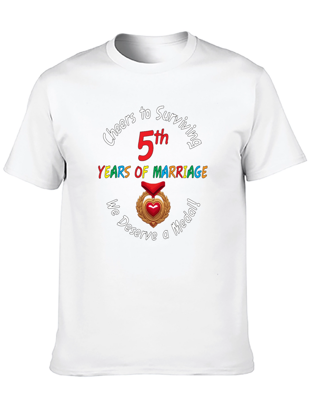 Cheers to 5th Marriage Anniversary T-Shirt