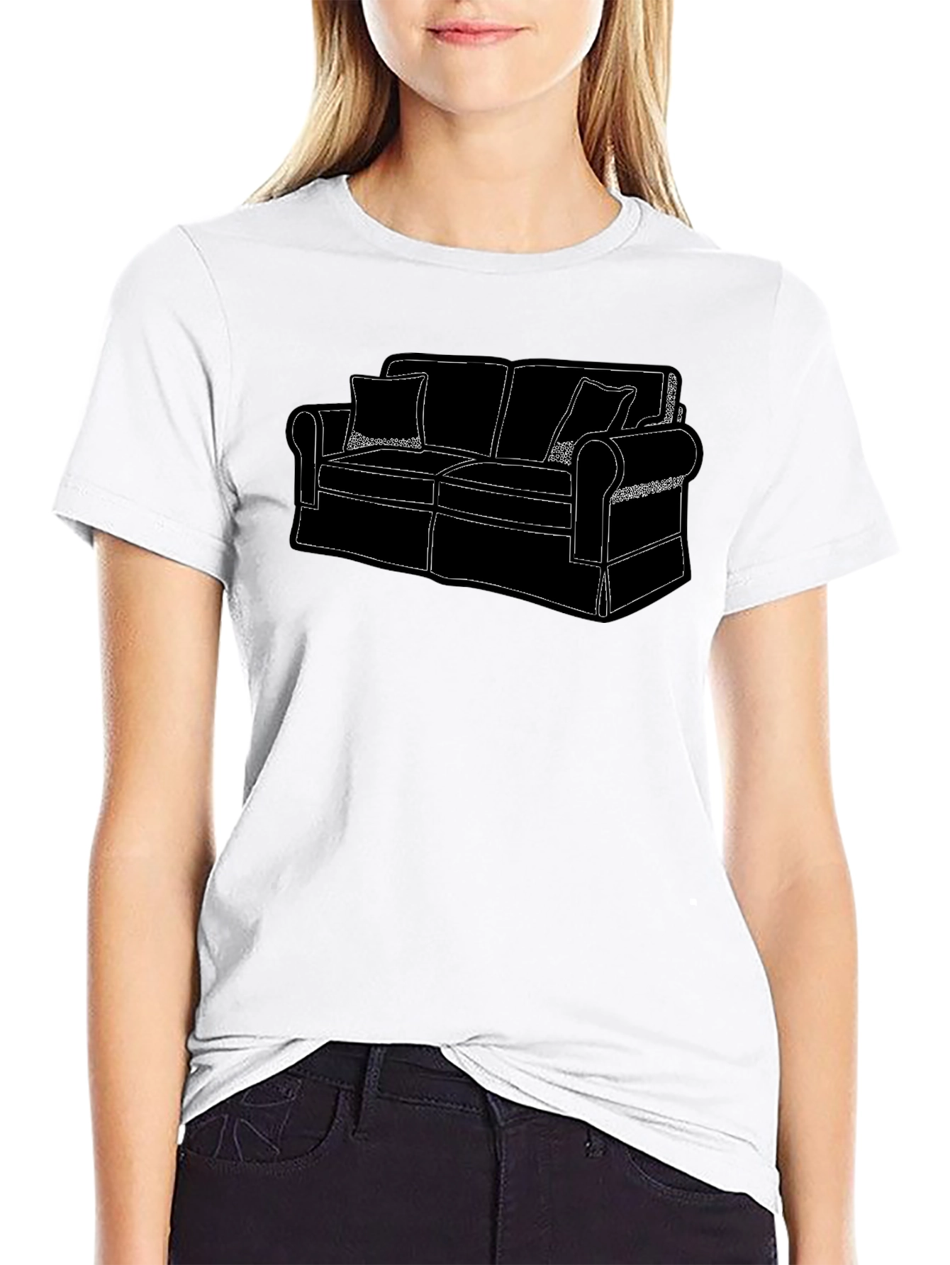 Couch Graphic Tee - Relaxed Style