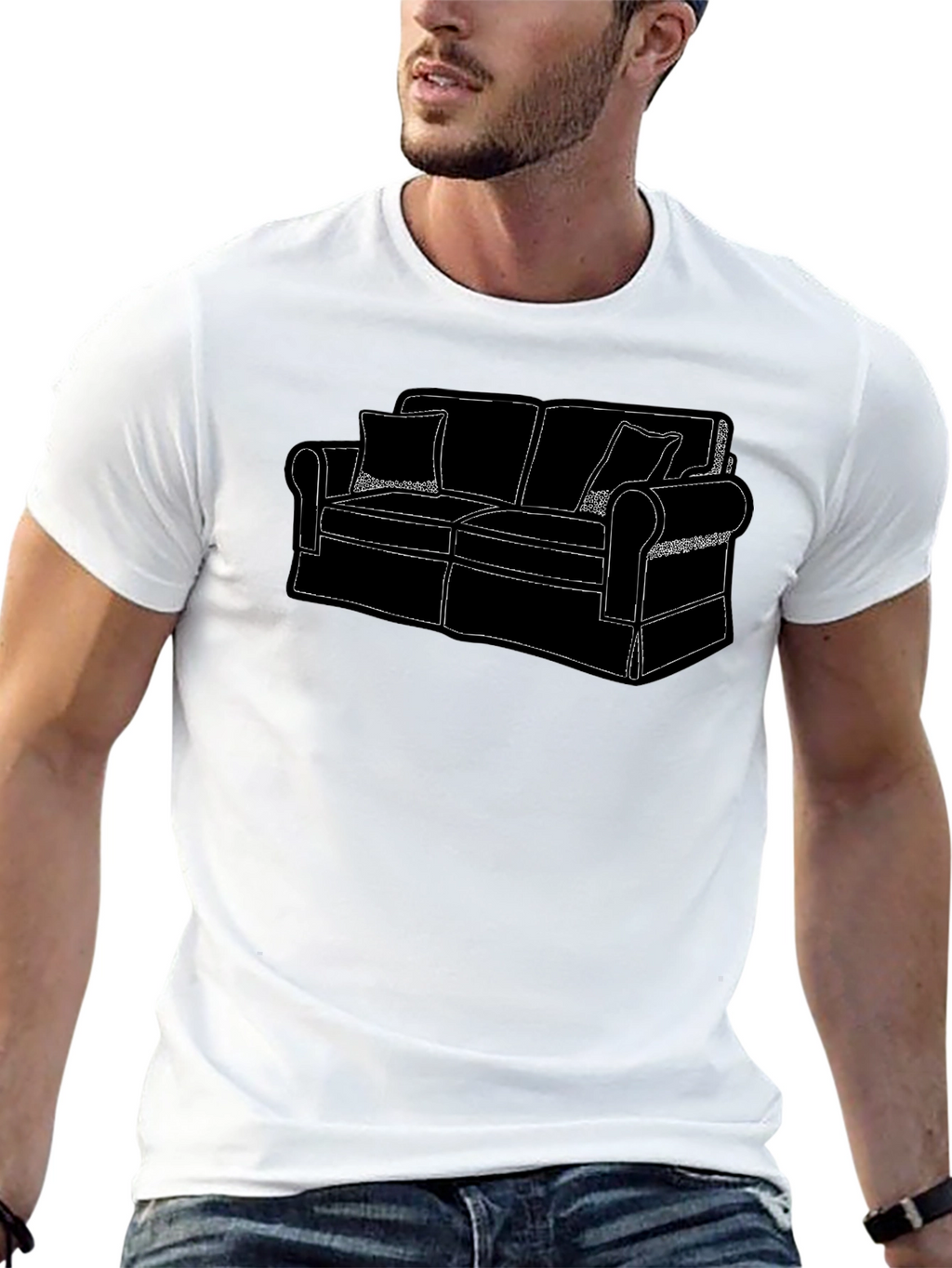 Couch Graphic Tee - Relaxed Style