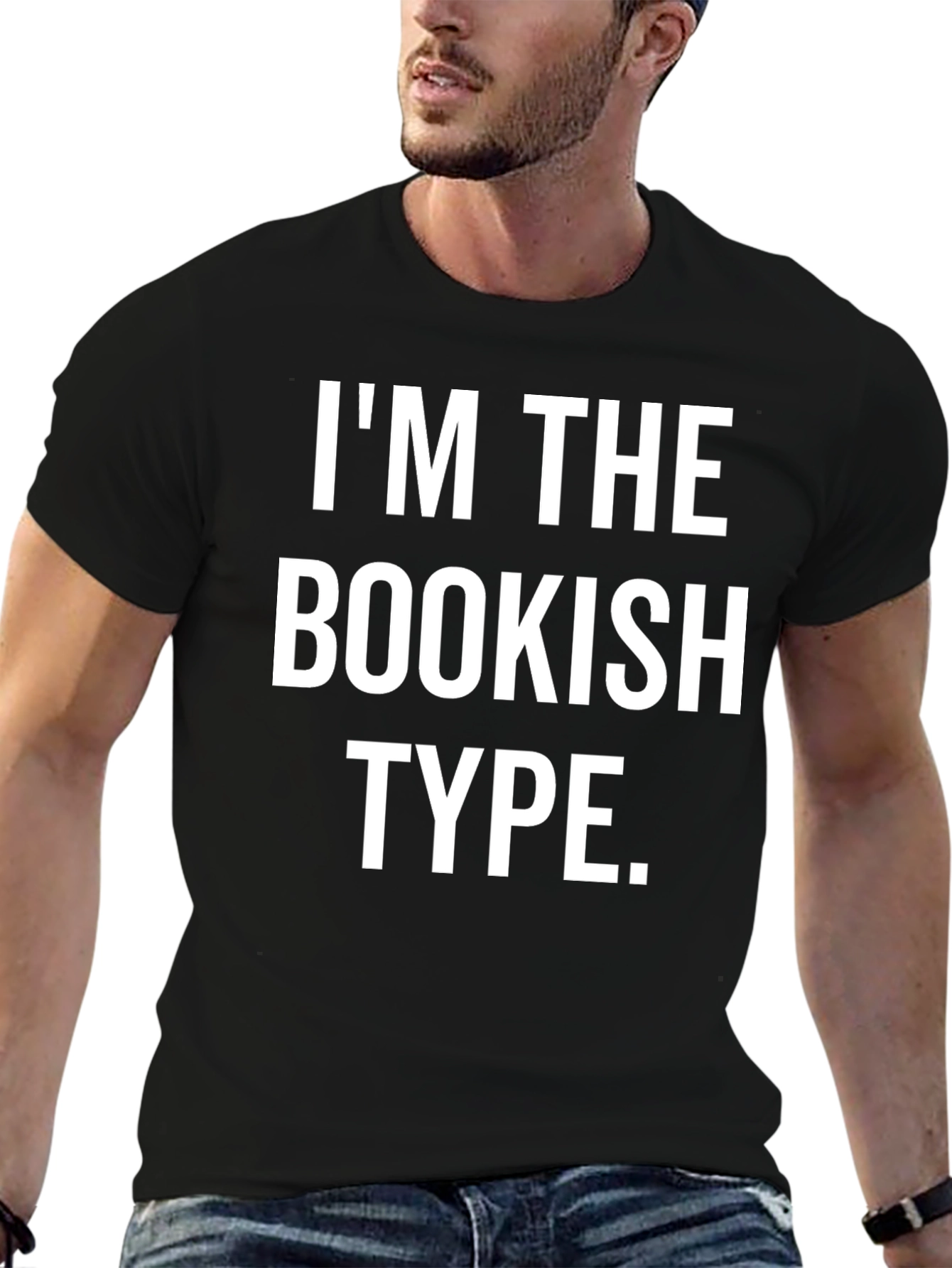 Bookish Type Graphic Tee - Black Cotton T-Shirt