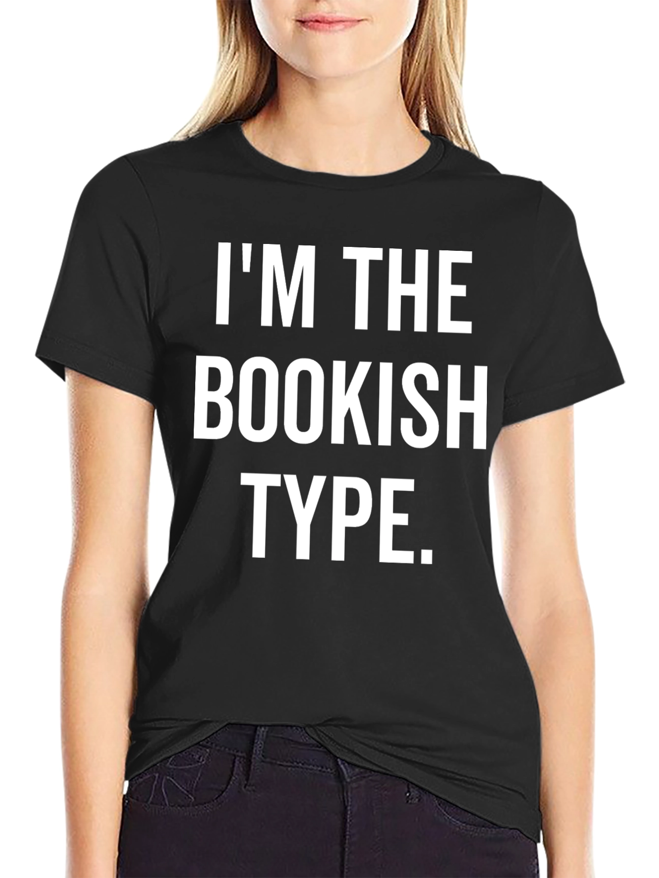 Bookish Type Graphic Tee - Black Cotton T-Shirt